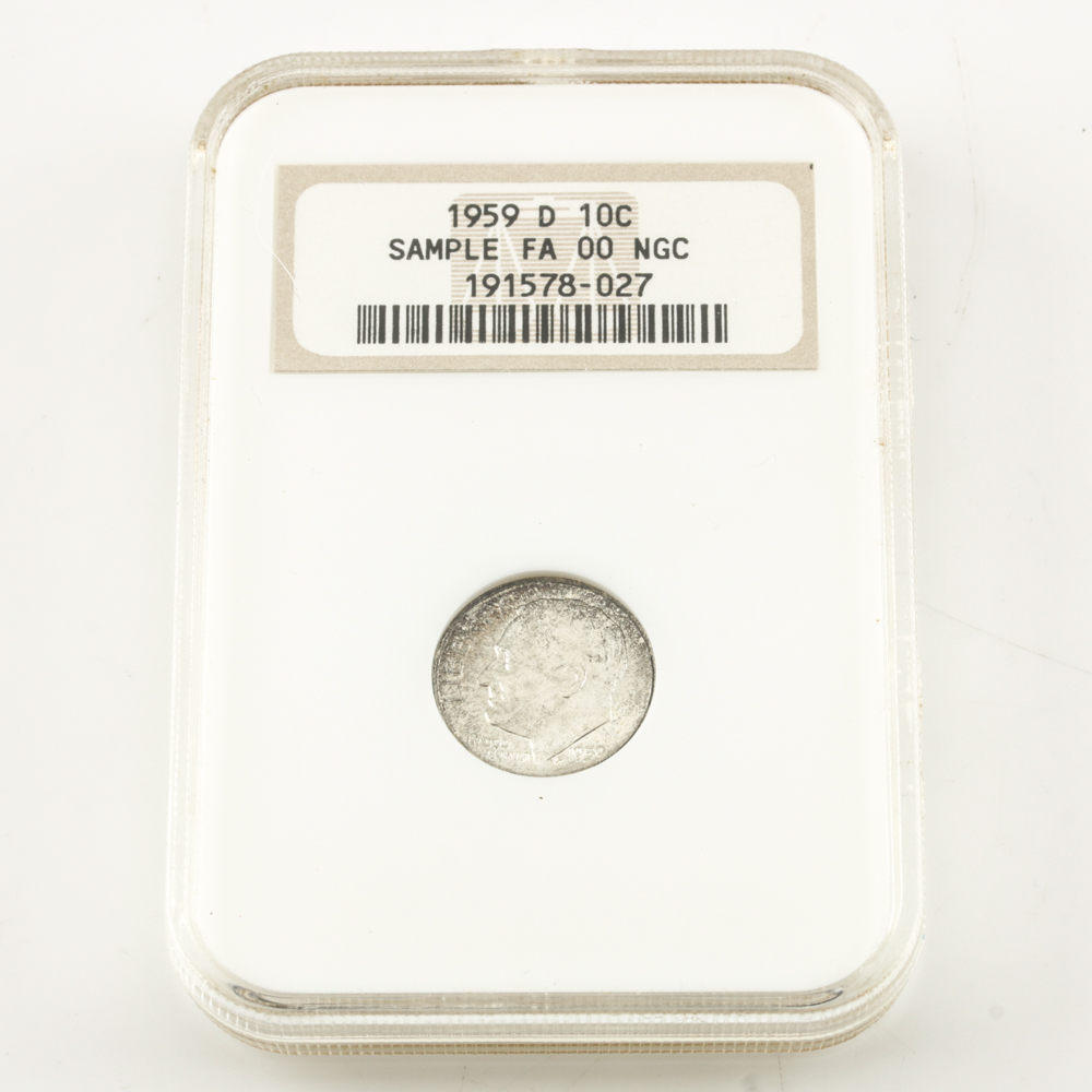 Encapsulated 1959 D Roosevelt Silver Dime