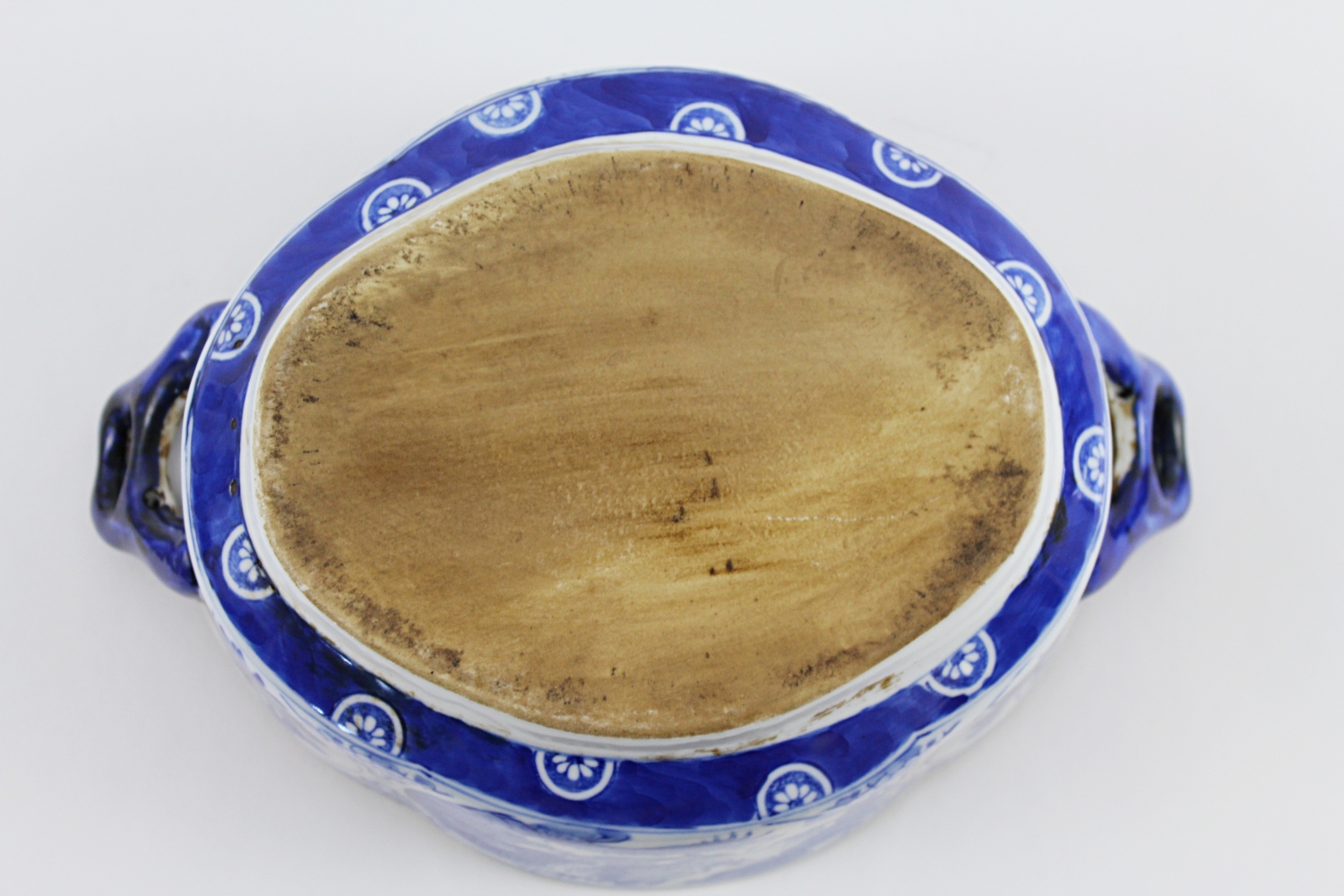 Vintage Blue and White Covered Dish