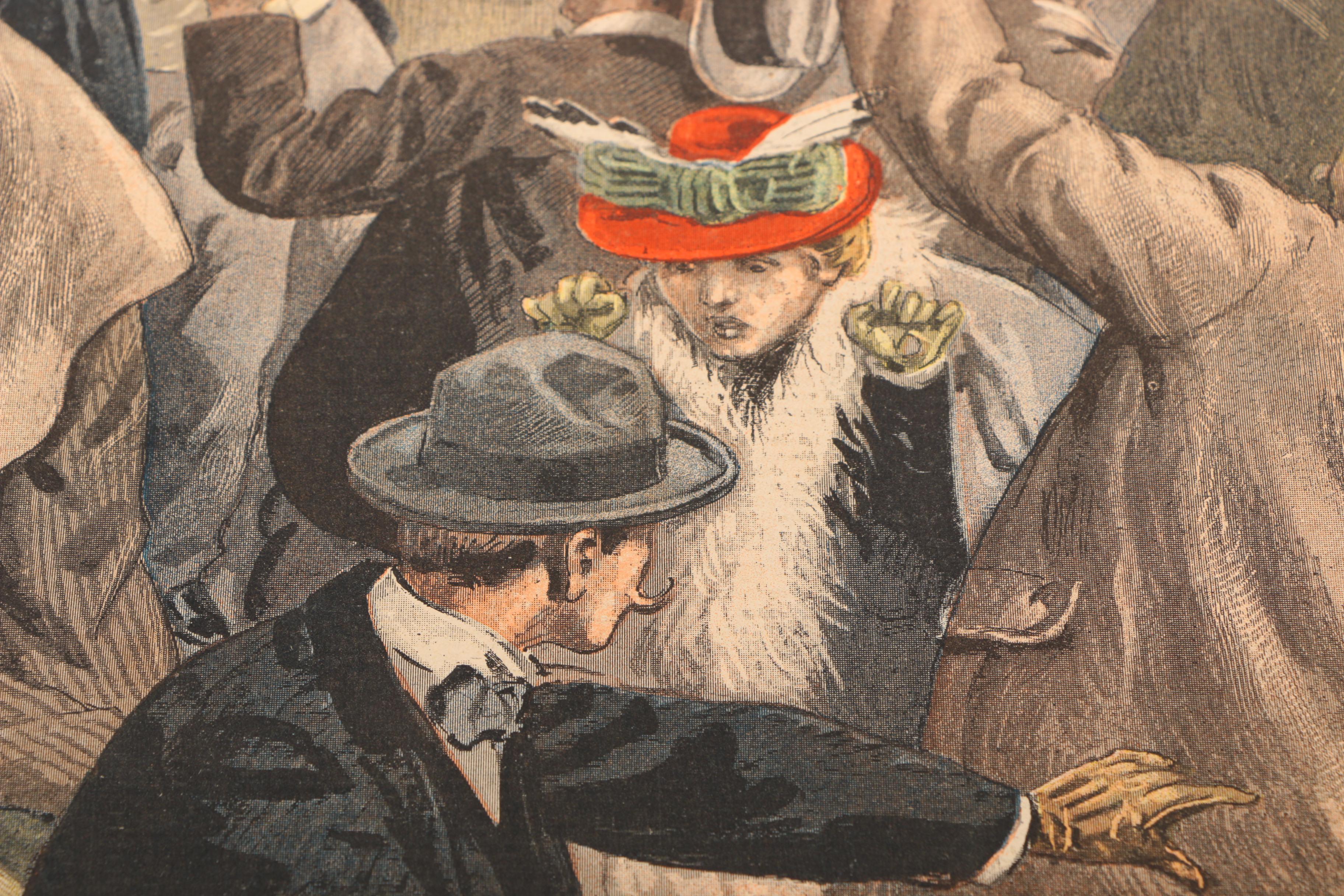 1899 Page From "Le Petit Journal" Titled "Corrida Tragique Aux Environs De Paris"