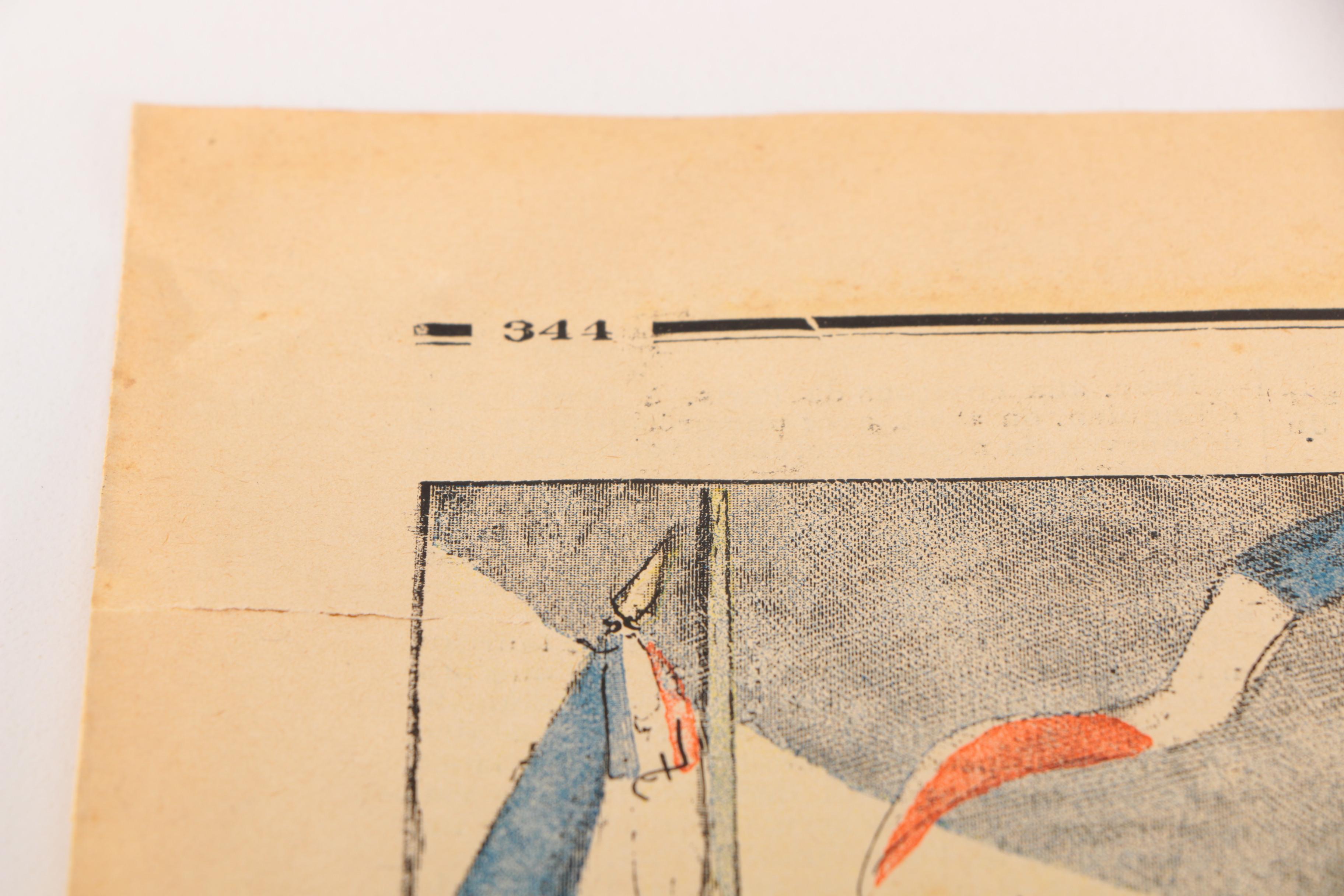 1899 Page From "Le Petit Journal" Titled "Corrida Tragique Aux Environs De Paris"