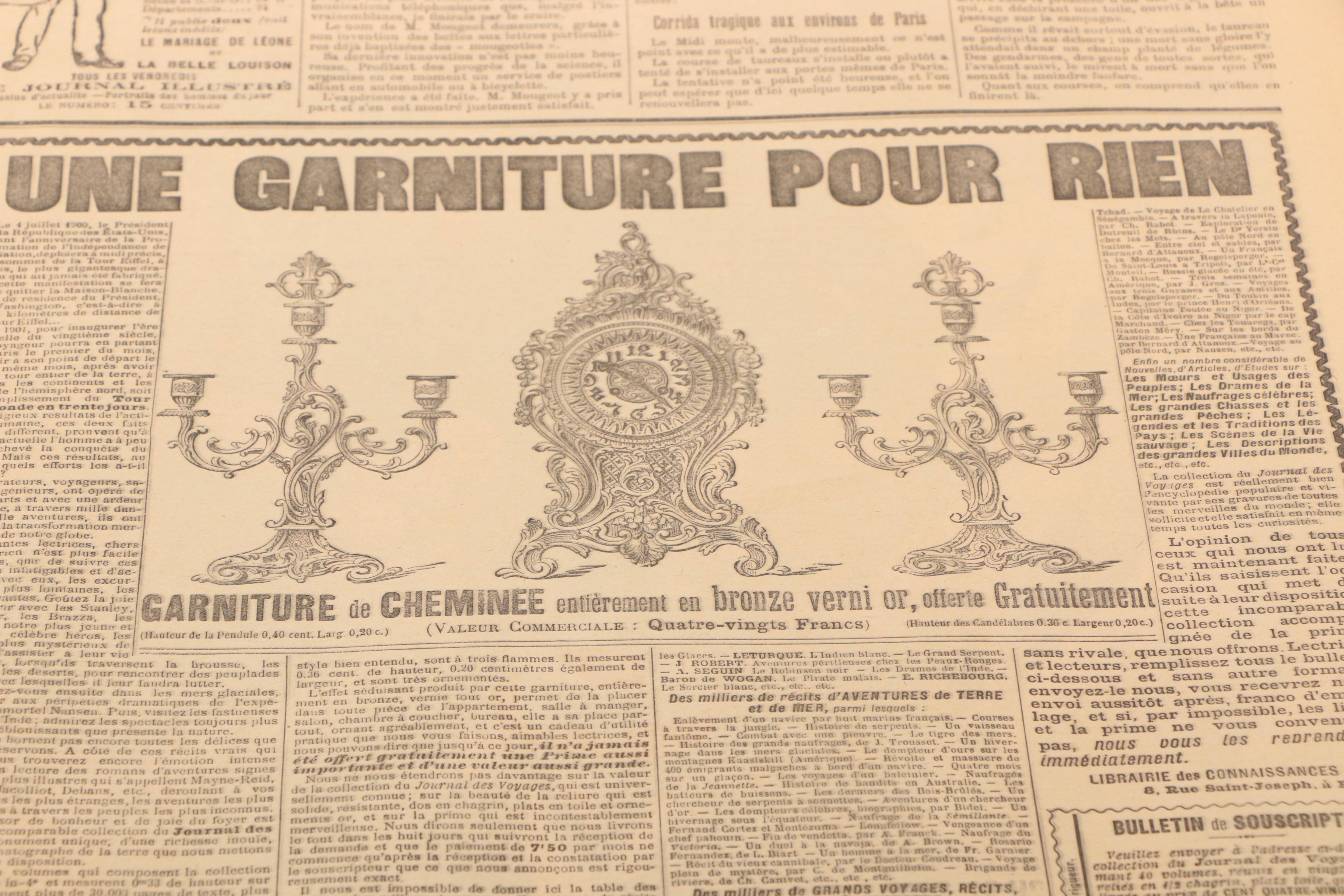 1899 Page From "Le Petit Journal" Titled "Corrida Tragique Aux Environs De Paris"