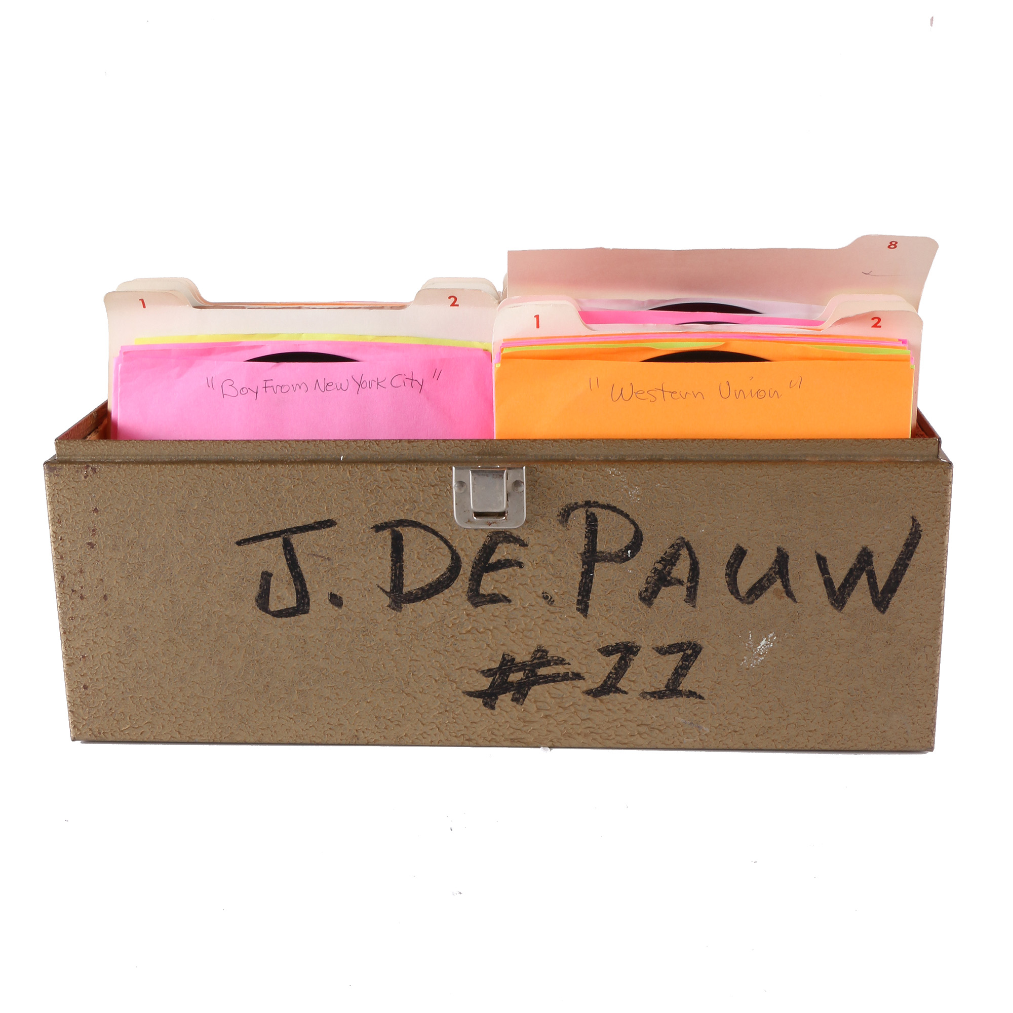 Collection of 45s in Metal Carrying Case