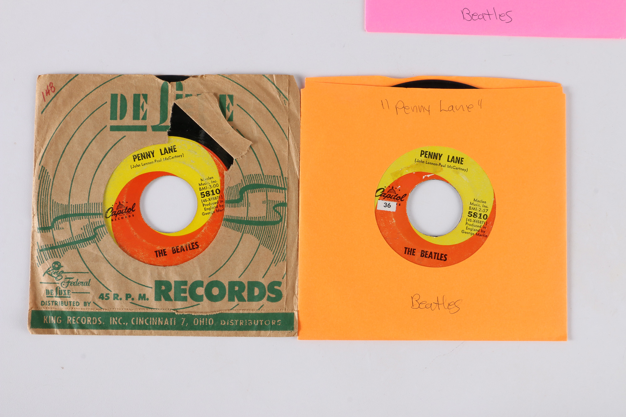 20 Beatles 45 rpm Singles