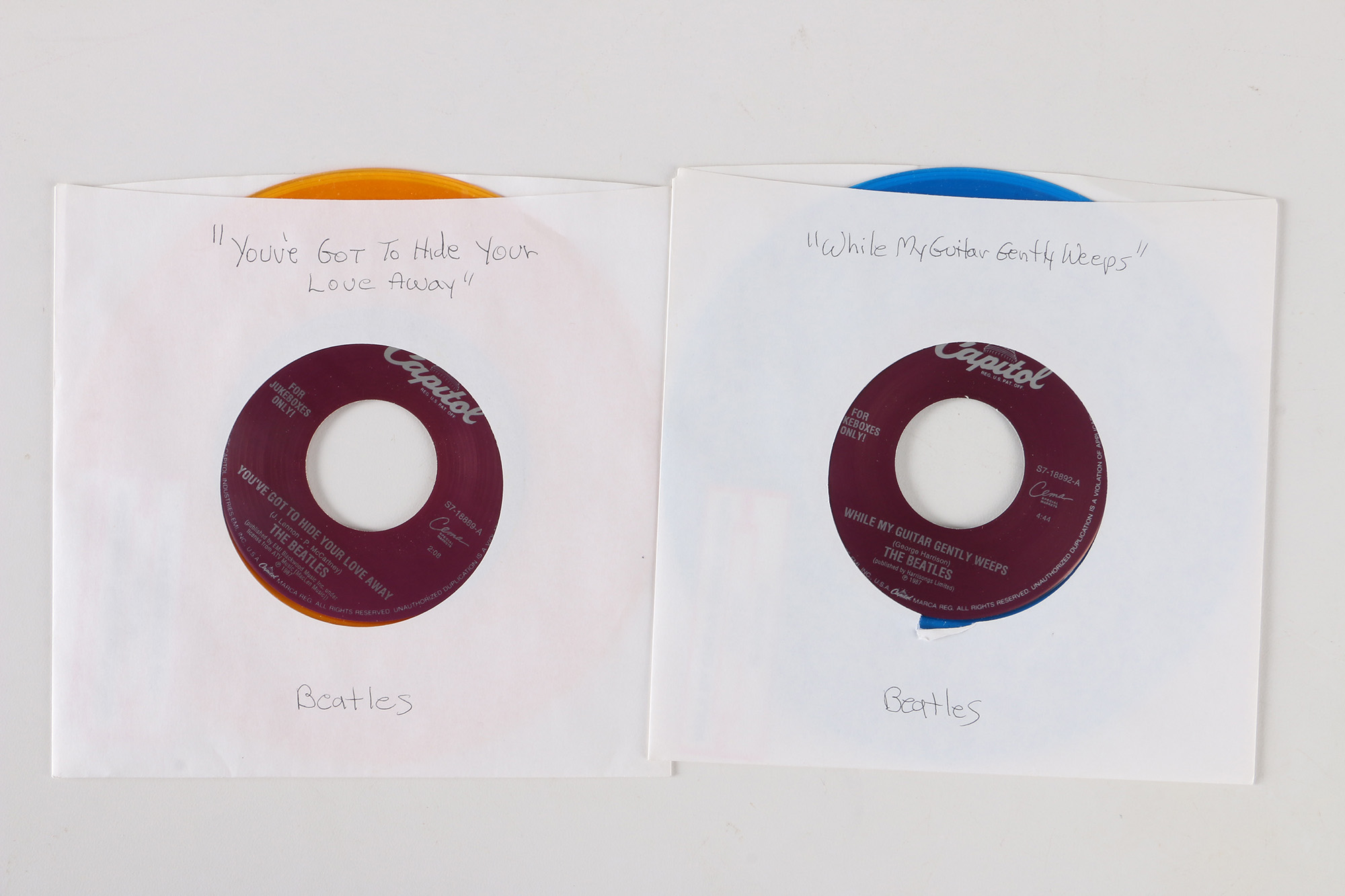 20 Beatles 45 rpm Singles