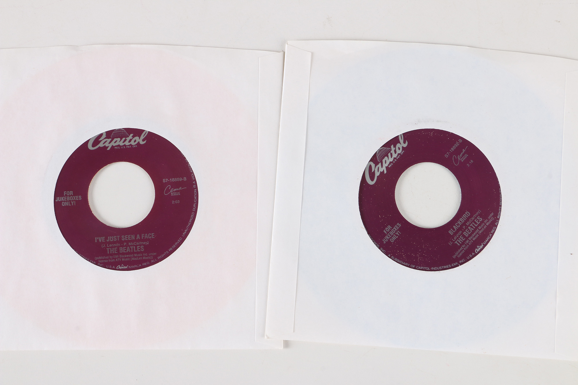 20 Beatles 45 rpm Singles