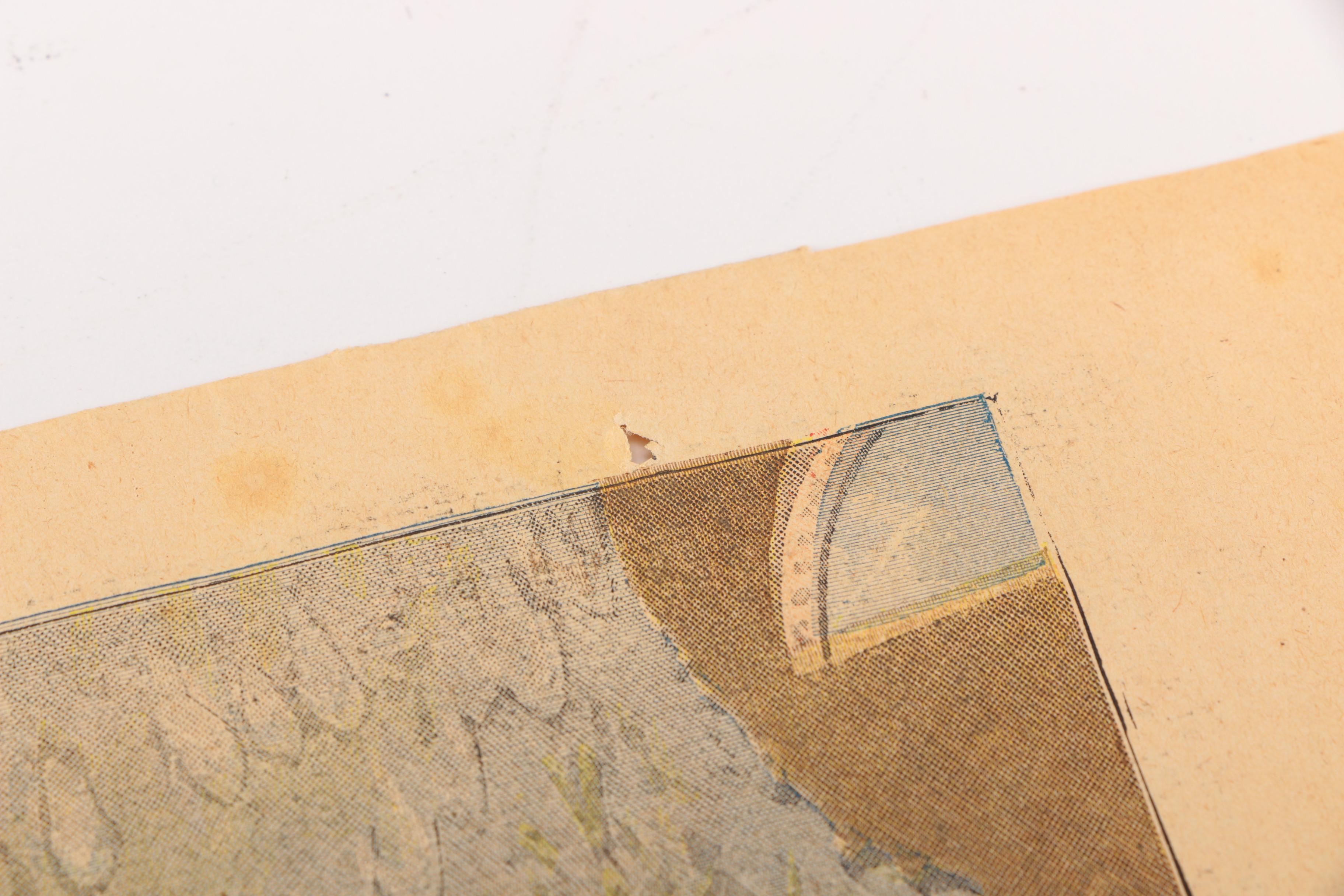 Page from Late 19th Century French Newspaper "Le Petit Journal" With Print Titled "Au Palais De L'Elysee."