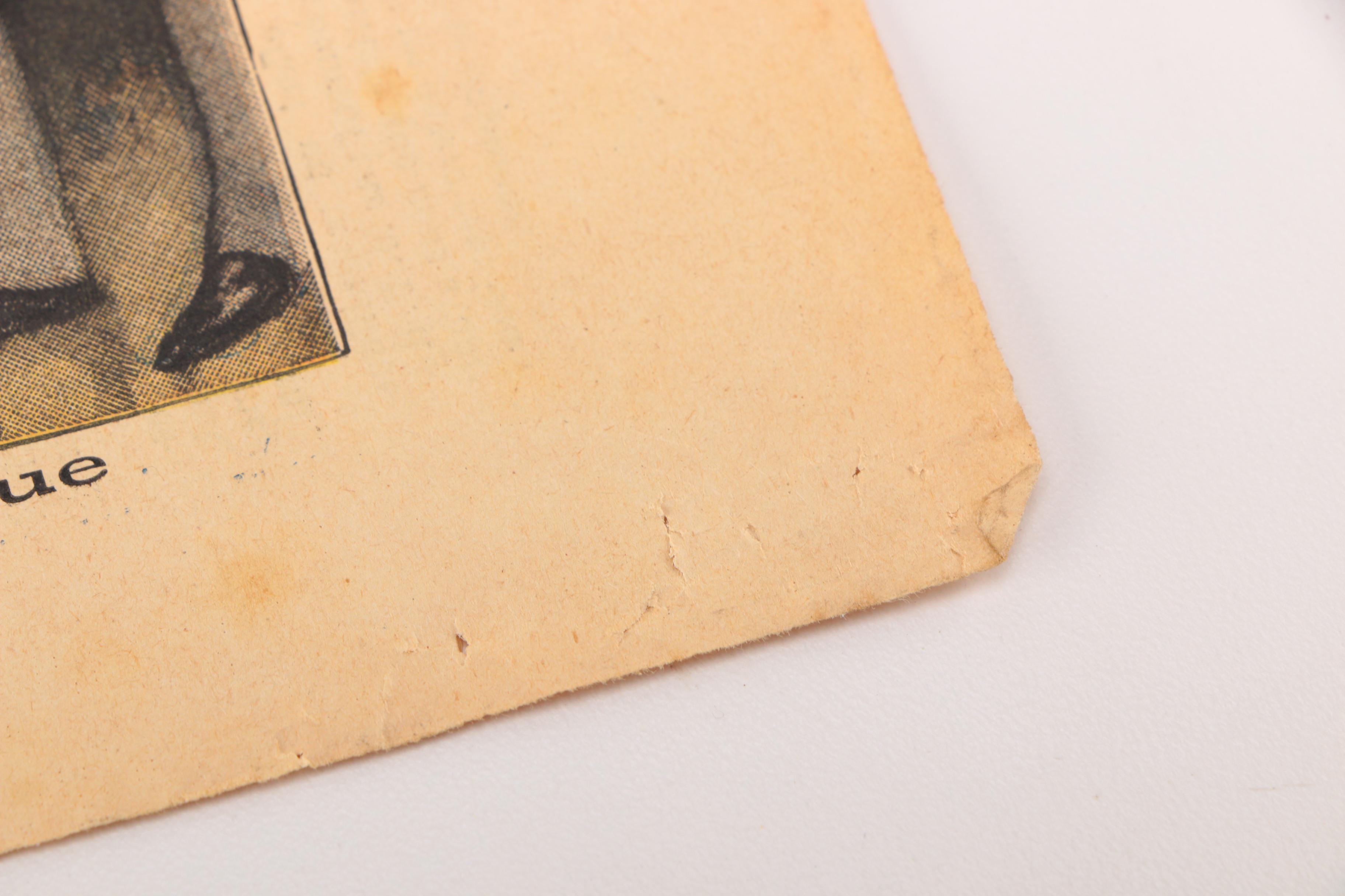 Page from Late 19th Century French Newspaper "Le Petit Journal" With Print Titled "Au Palais De L'Elysee."