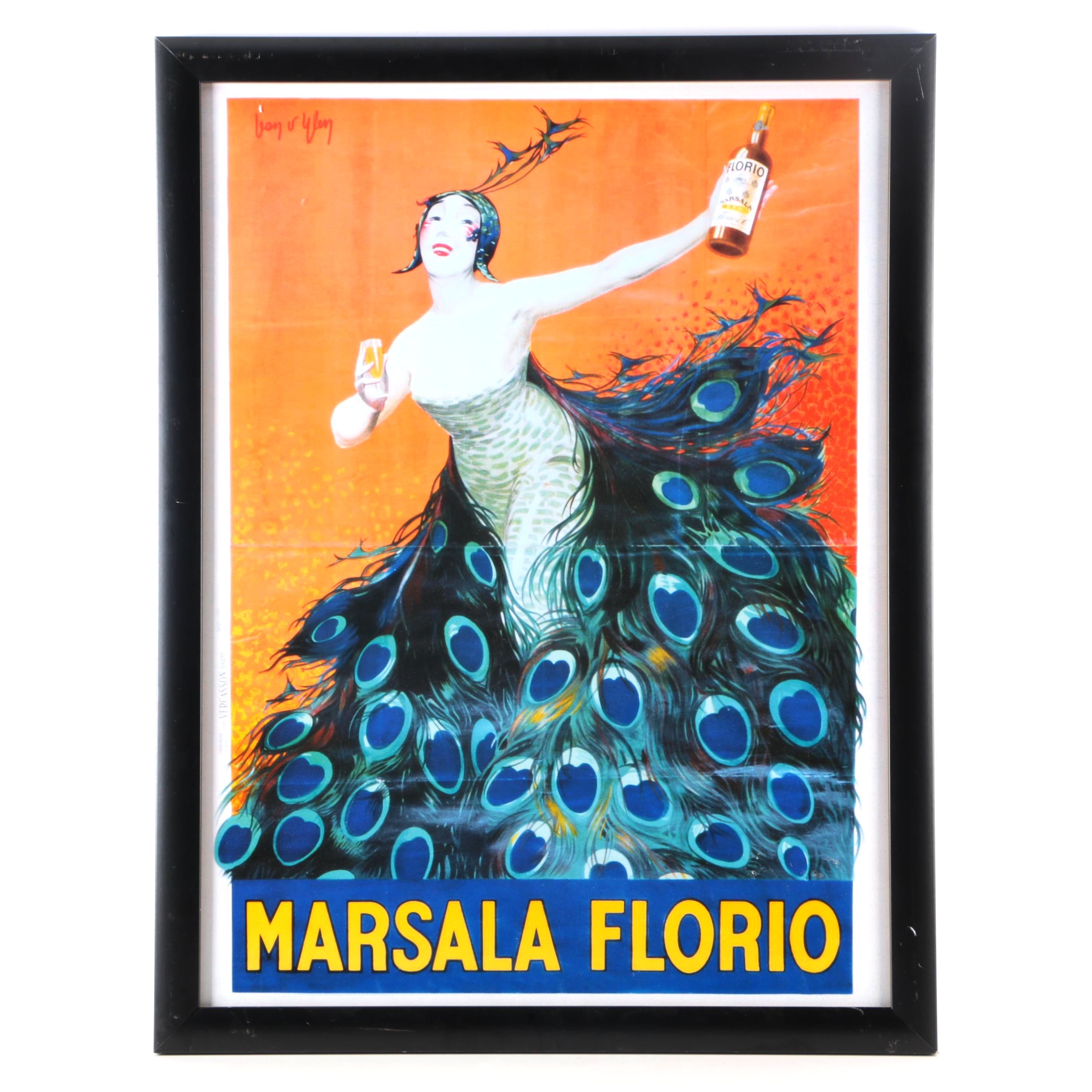 Marsala Florio Lithograph Poster Advertisement After Jean d'Ylen