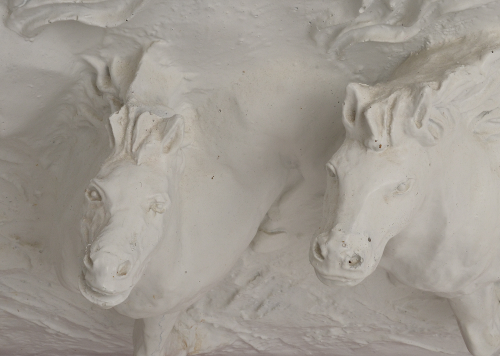 Large-Scale Contemporary Chinese Cast Plaster Relief Wall Hanging