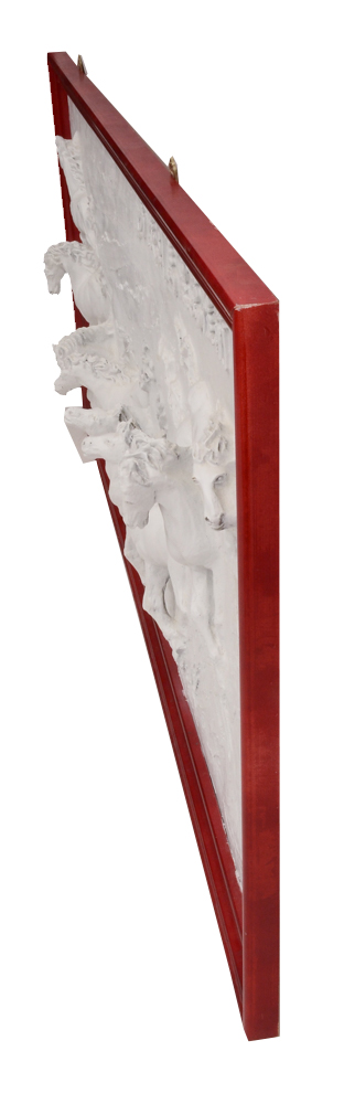 Large-Scale Contemporary Chinese Cast Plaster Relief Wall Hanging