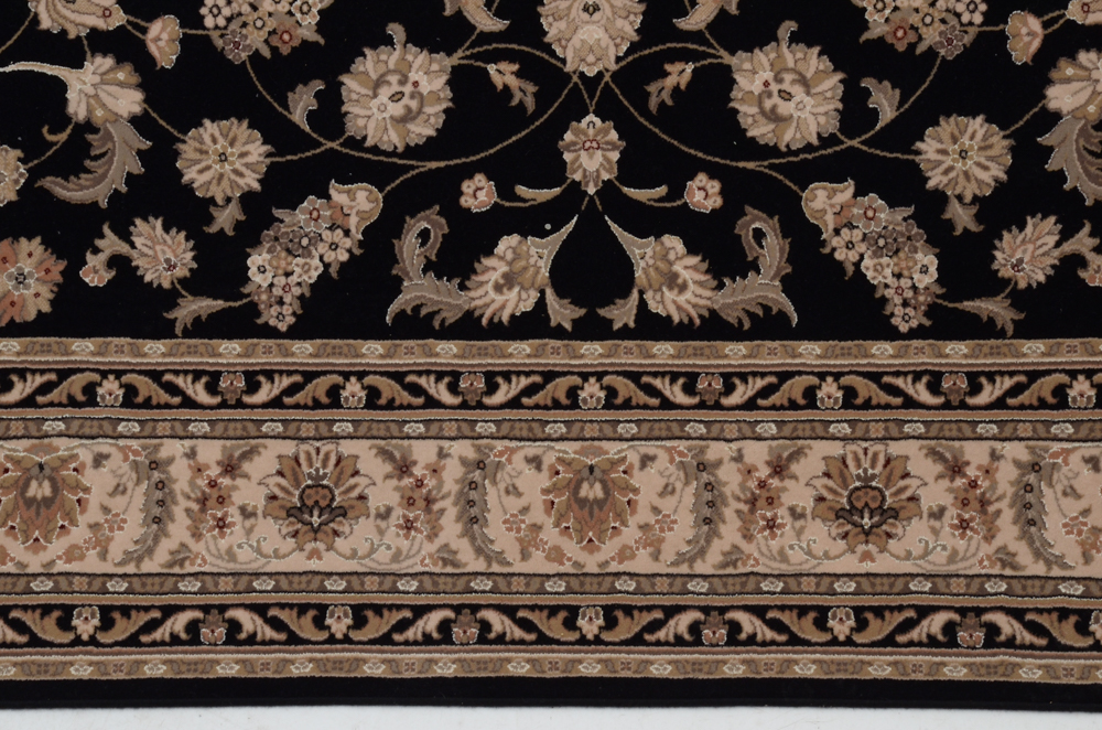 Machine Woven Belgian Karastan "Black Keshan" Area Rug