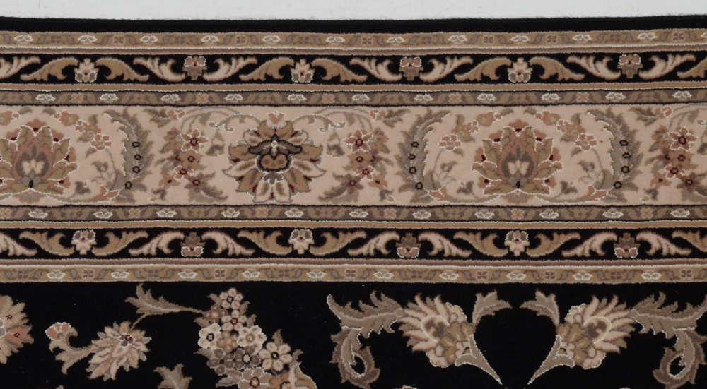 Machine Woven Belgian Karastan "Black Keshan" Area Rug