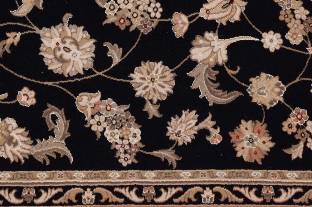 Machine Woven Belgian Karastan "Black Keshan" Area Rug