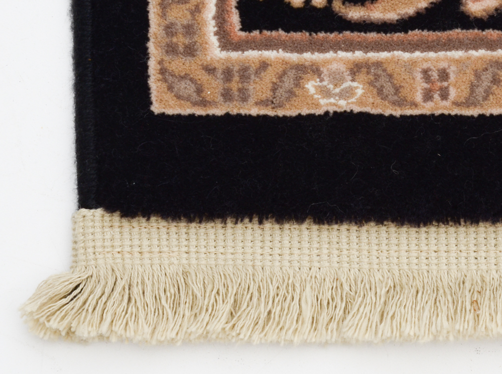 Machine Woven Belgian Karastan "Black Keshan" Area Rug