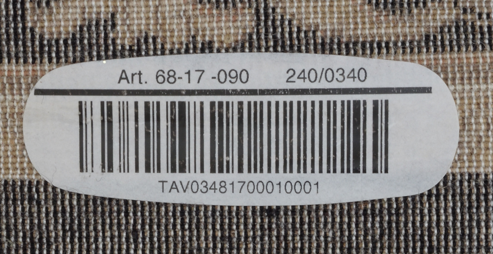 Machine Woven Belgian Karastan "Black Keshan" Area Rug