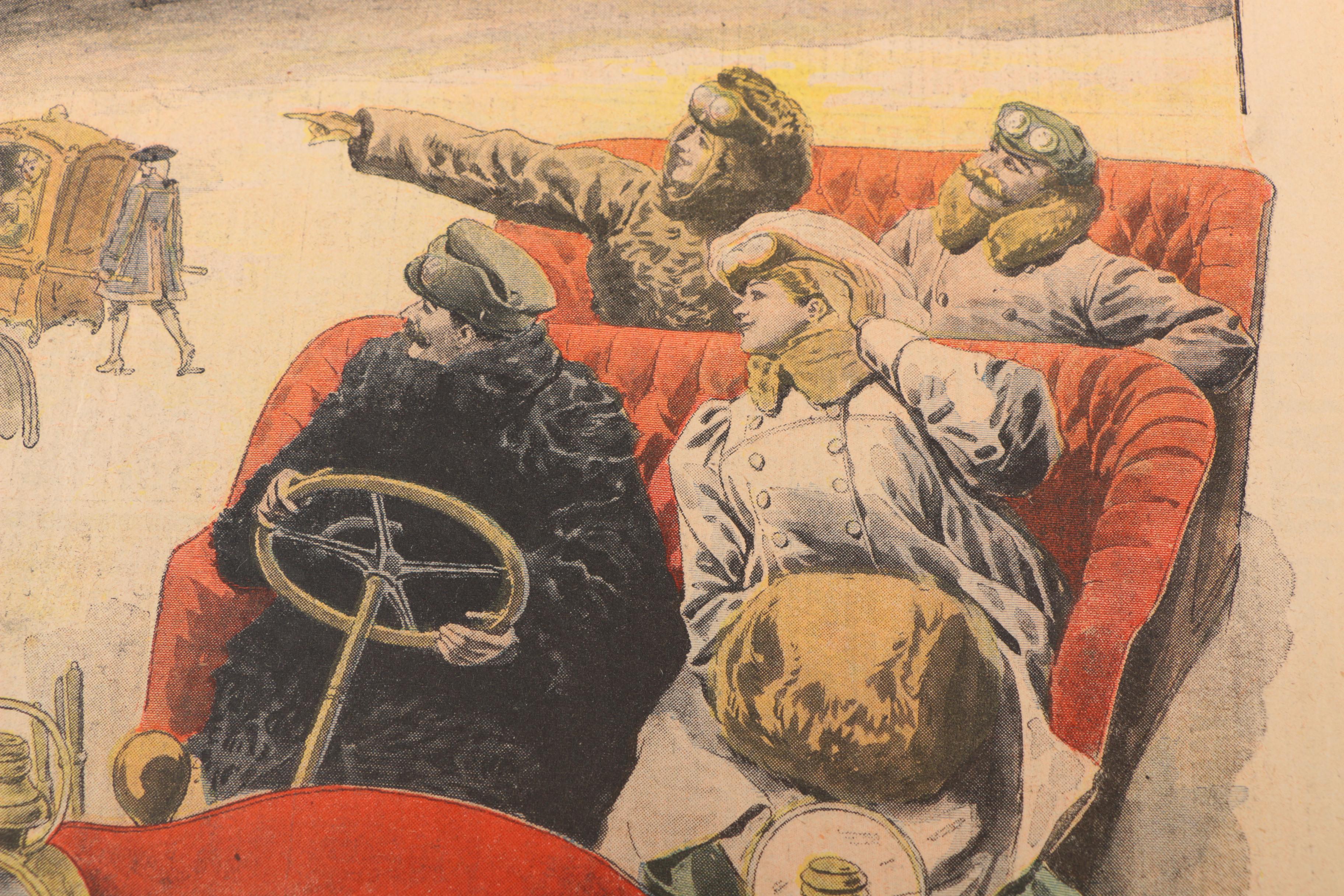 Two Pages From Early 20th Century French Newspaper "Le Petit Journal"