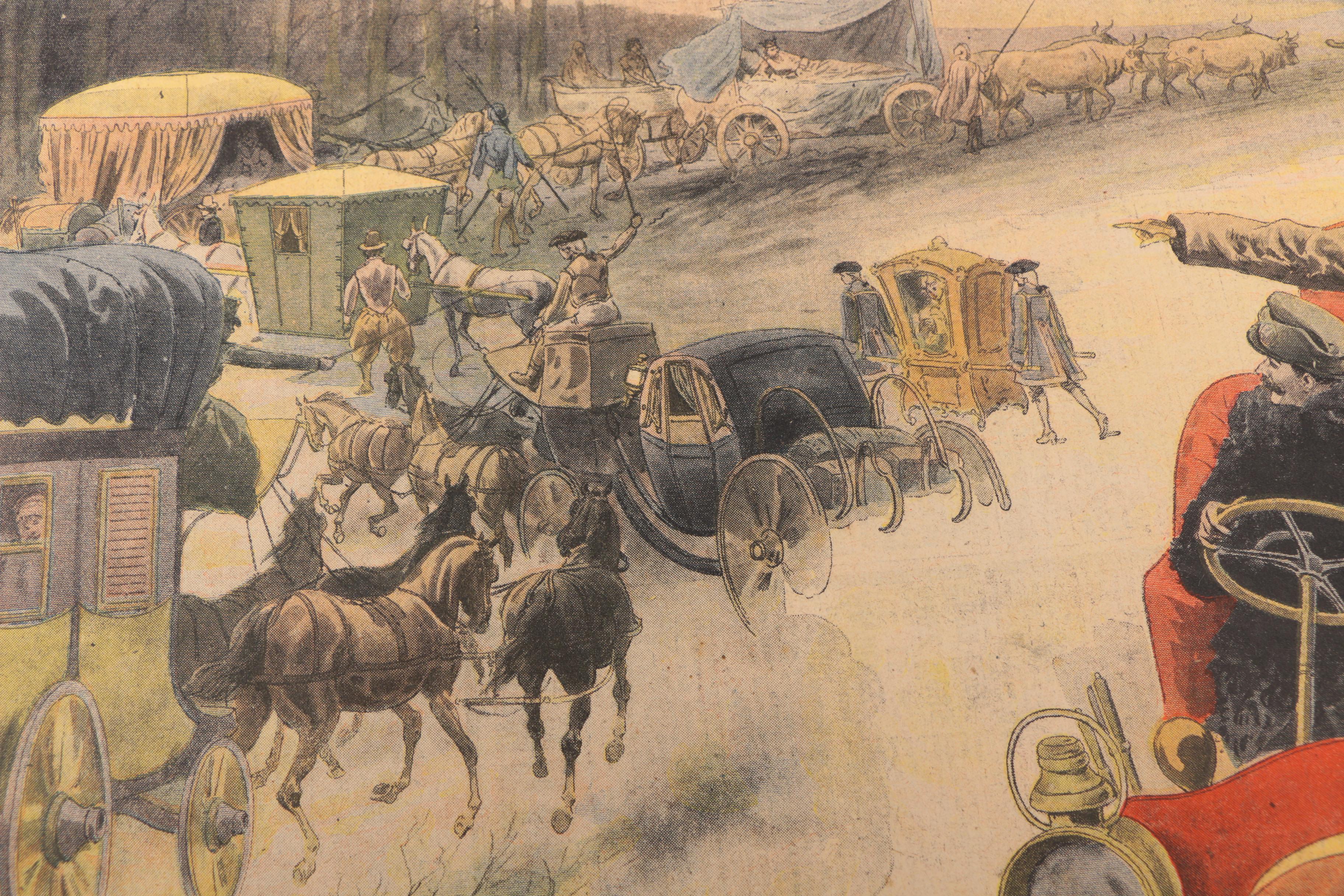 Two Pages From Early 20th Century French Newspaper "Le Petit Journal"