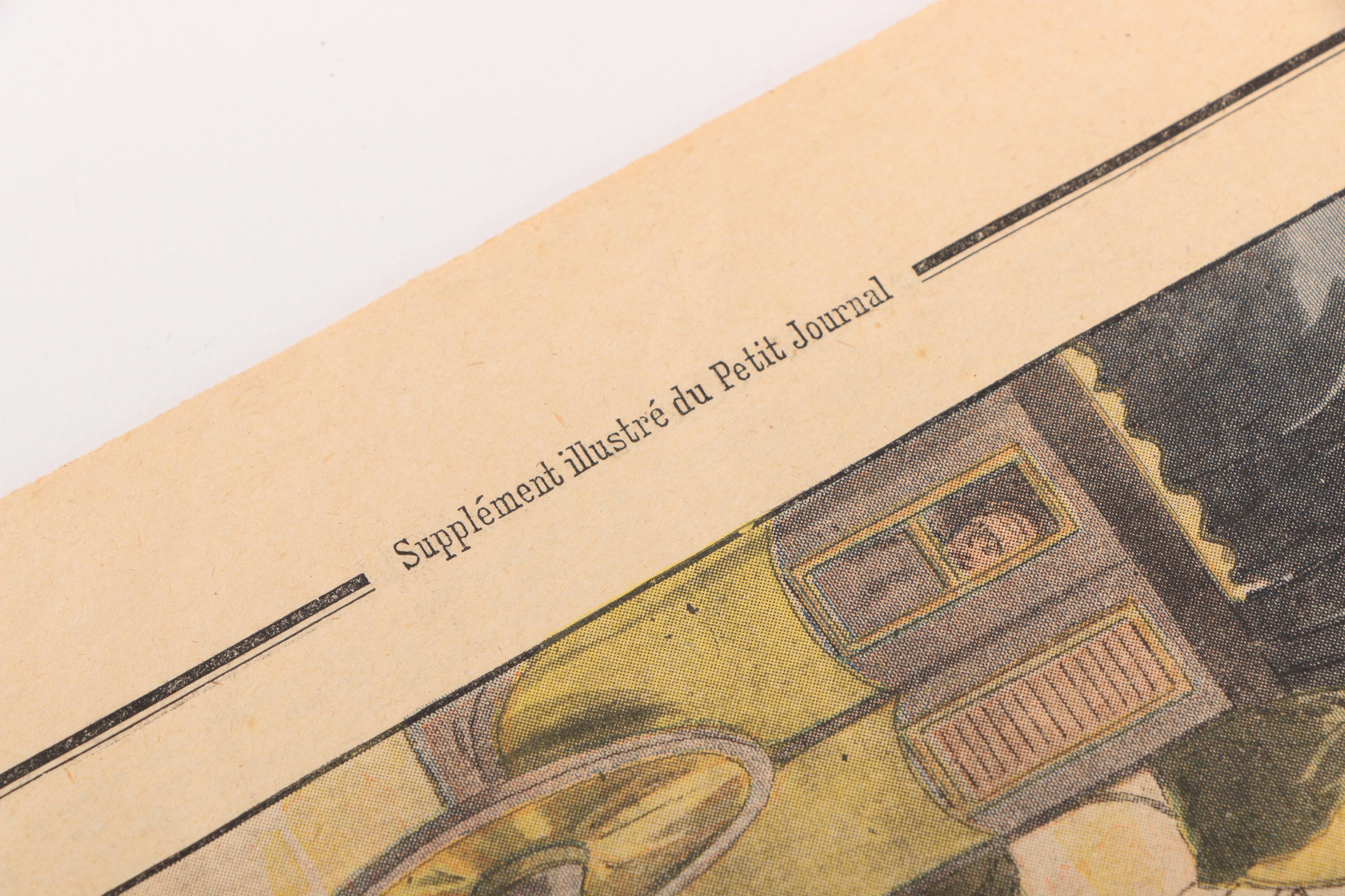 Two Pages From Early 20th Century French Newspaper "Le Petit Journal"