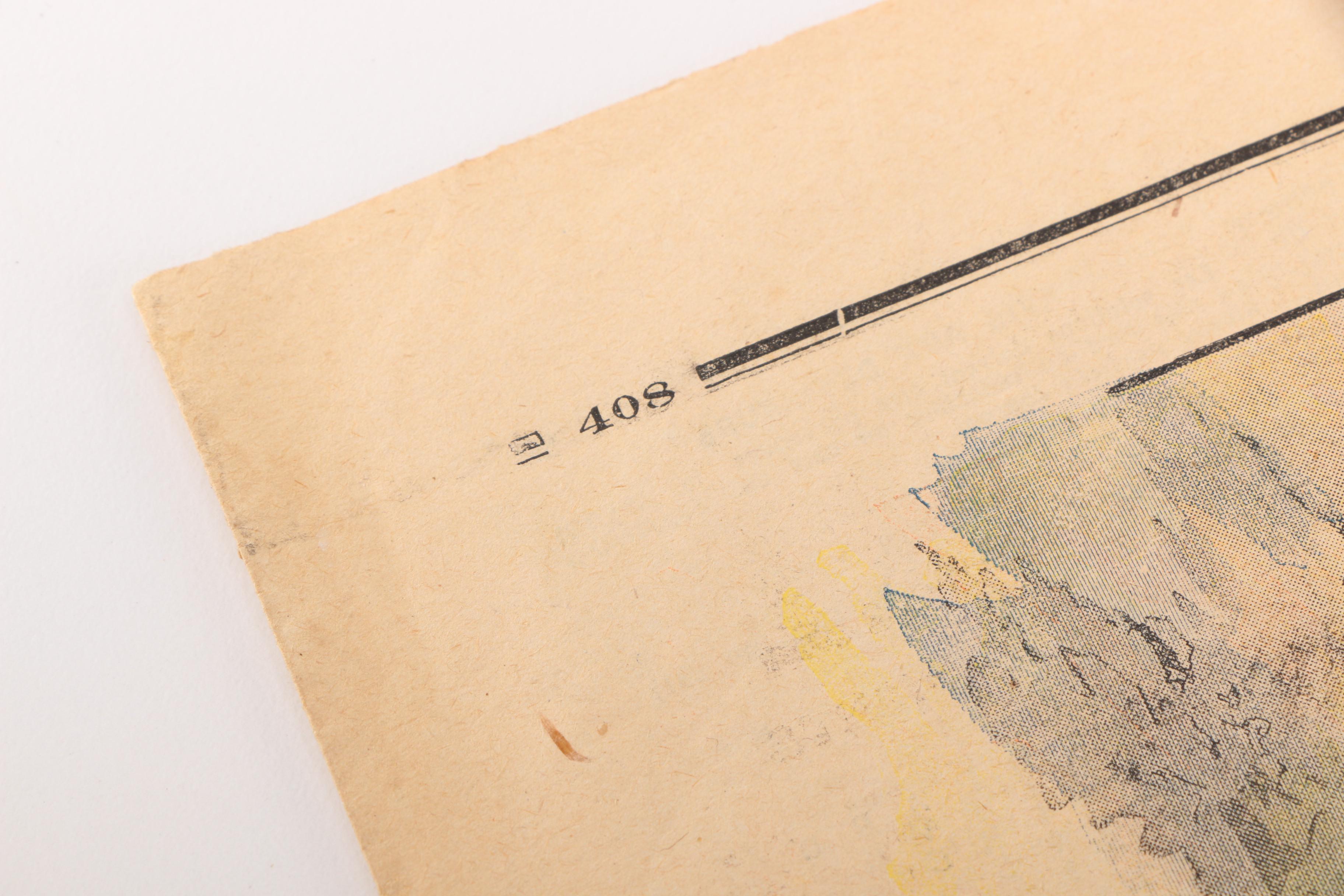 Two Pages From Early 20th Century French Newspaper "Le Petit Journal"