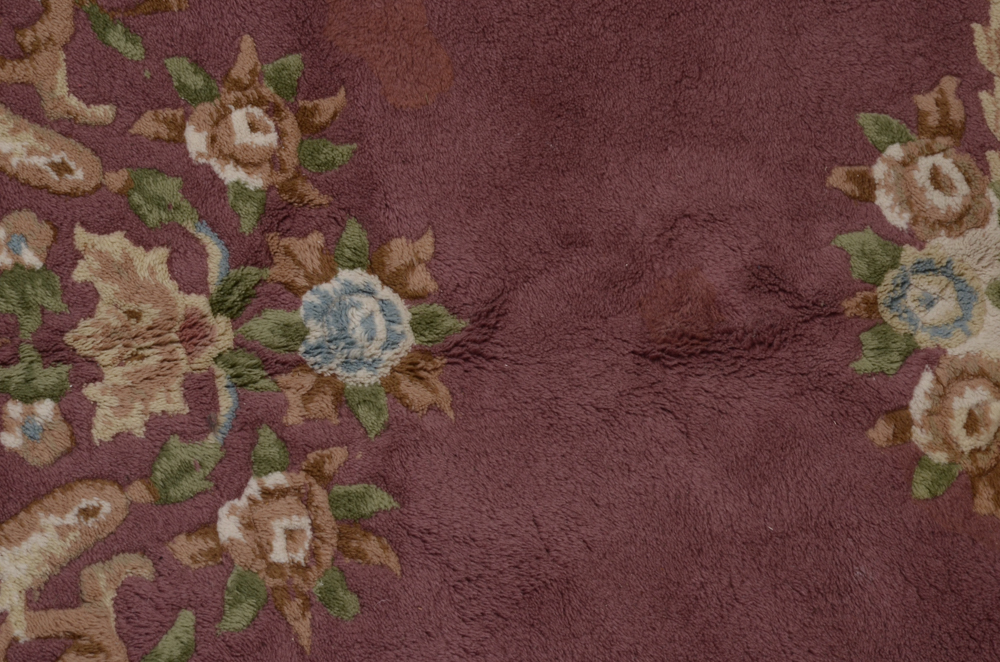 Indian Hand-Knotted Carved "Dilkusha" Wool Area Rug