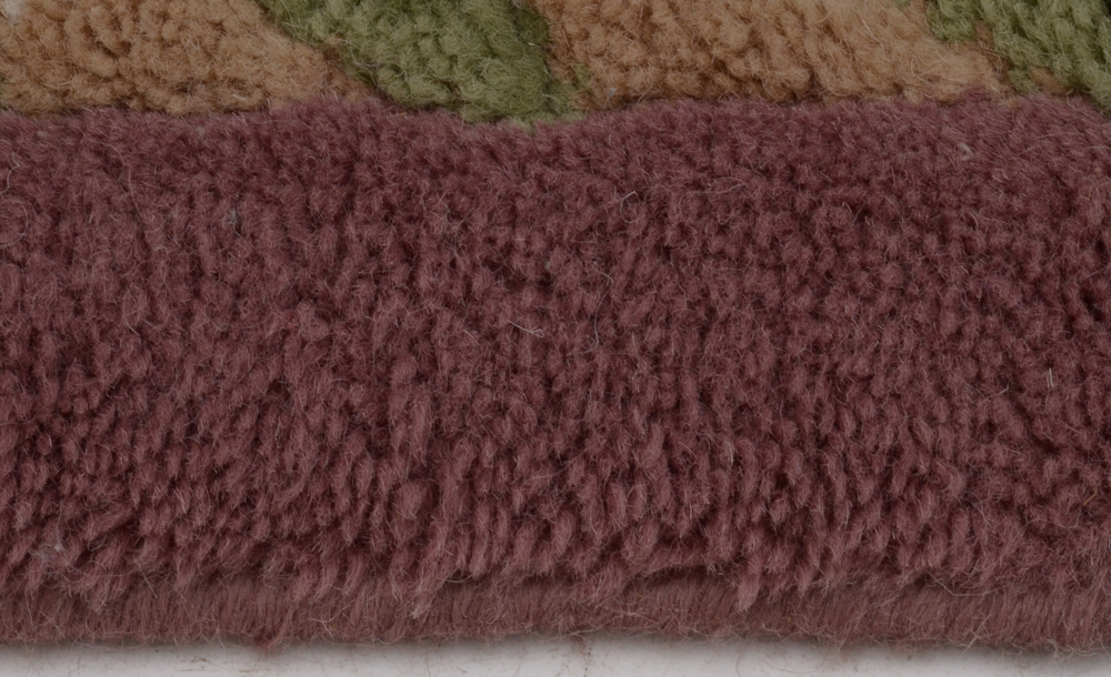 Indian Hand-Knotted Carved "Dilkusha" Wool Area Rug