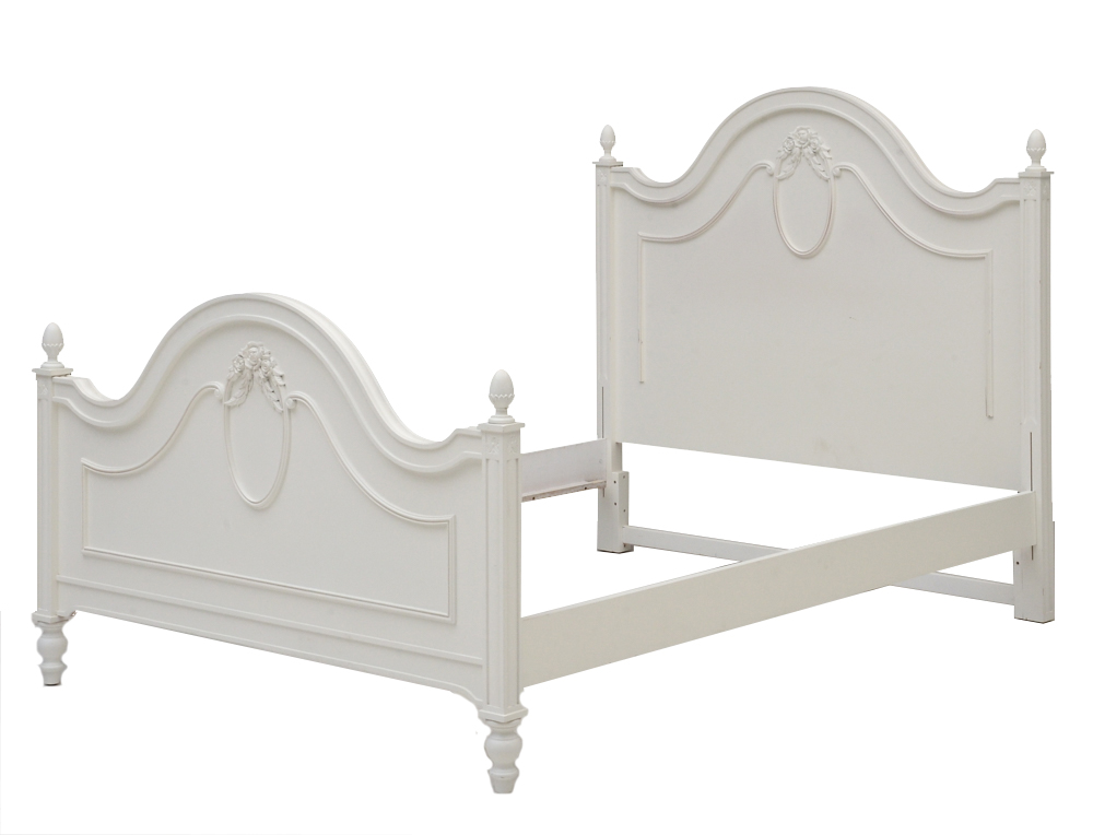 Stanley "Isabella" Full Bed Frame and Nightstand in White