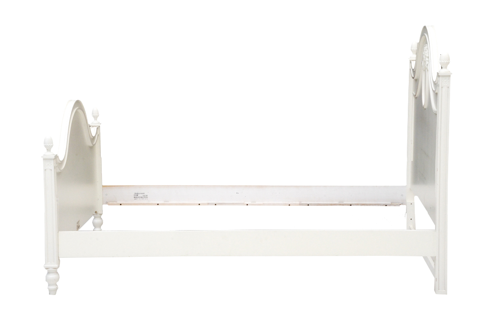 Stanley "Isabella" Full Bed Frame and Nightstand in White