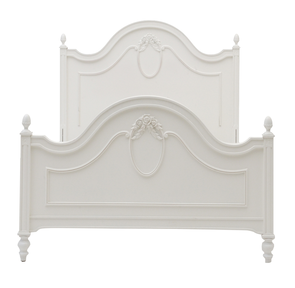 Stanley "Isabella" Full Bed Frame and Nightstand in White
