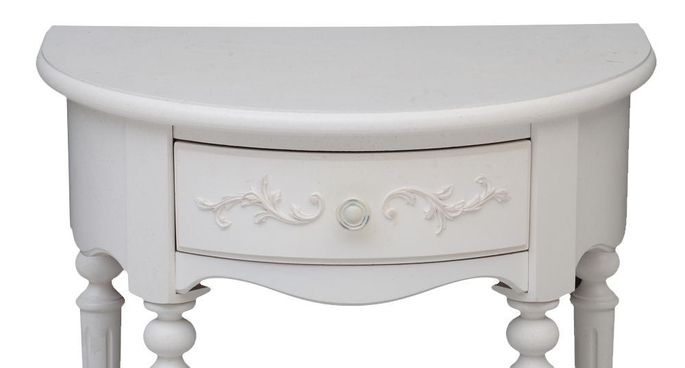 Stanley "Isabella" Full Bed Frame and Nightstand in White