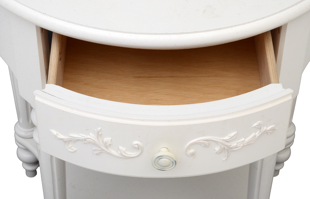 Stanley "Isabella" Full Bed Frame and Nightstand in White