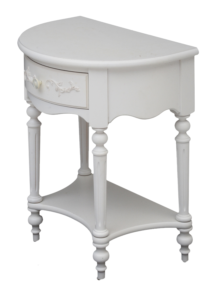 Stanley "Isabella" Full Bed Frame and Nightstand in White