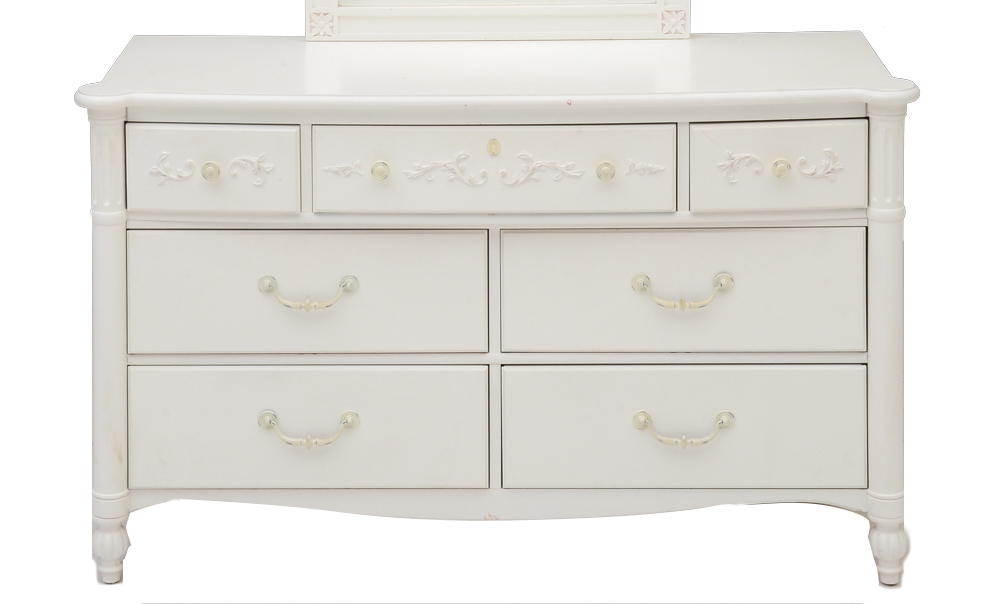 Stanley "Isabella" Dresser in White with Mirror