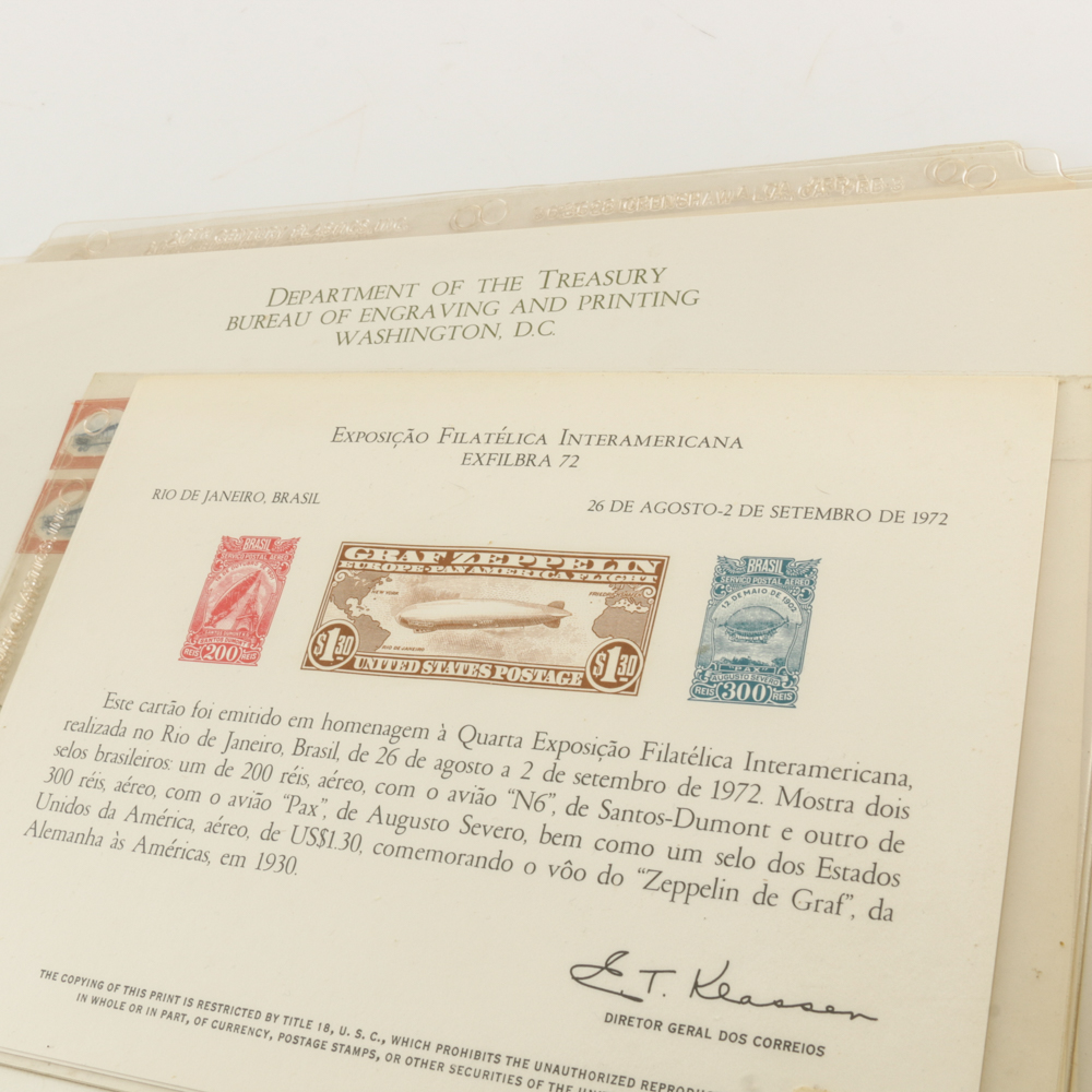 Collection of Stamps, Stamp Blocks, and Stamp Catalogs