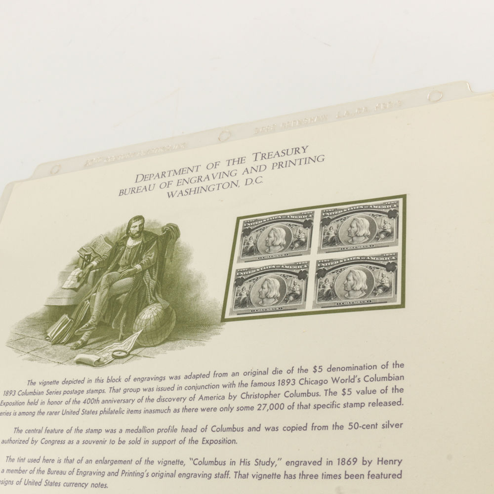 Collection of Stamps, Stamp Blocks, and Stamp Catalogs