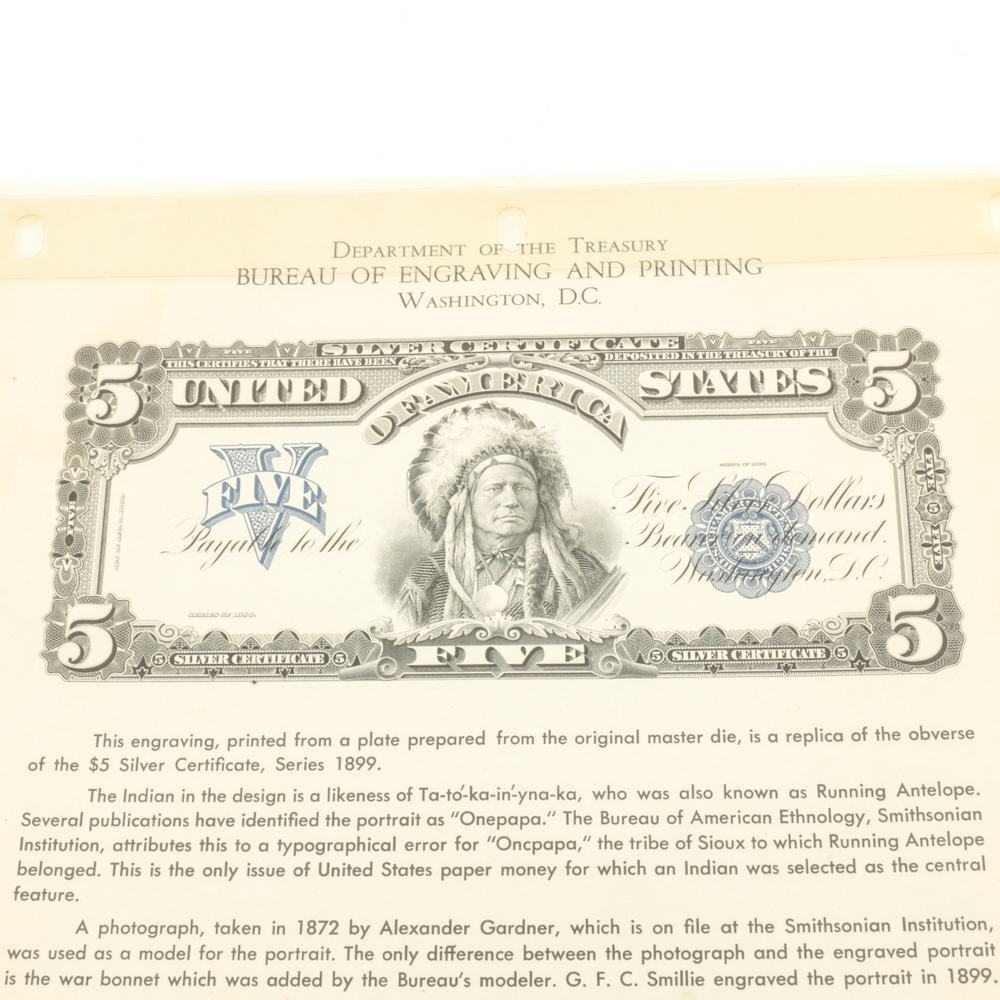 Collection of United States Currency and Intaglio Printings