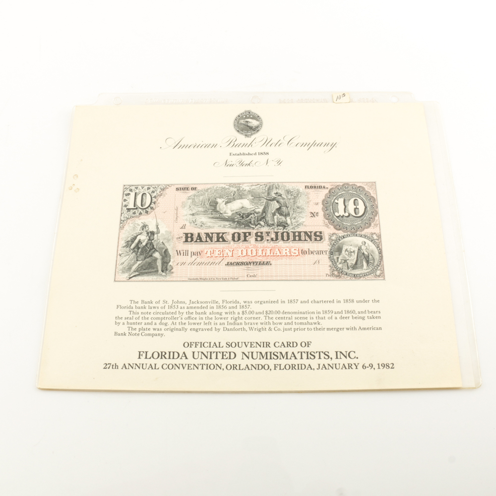 Collection of United States Currency and Intaglio Printings