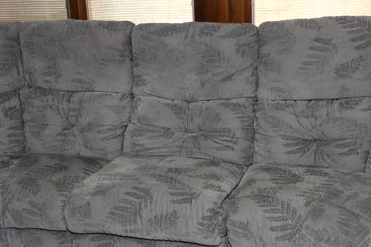 Flexsteel Blue Upholstered Sectional Sofa