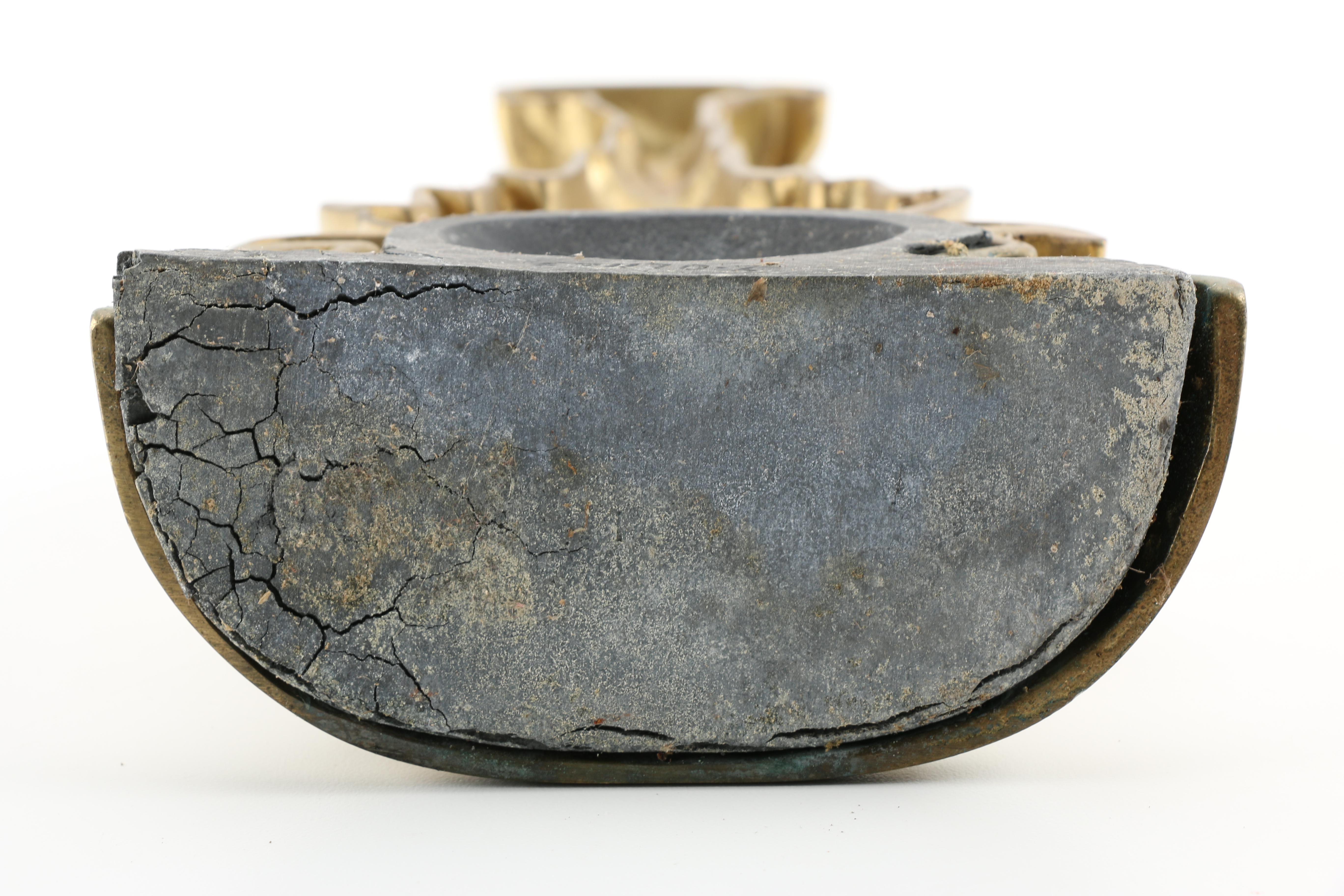 Brass Fireplace Andirons and Damper Hook