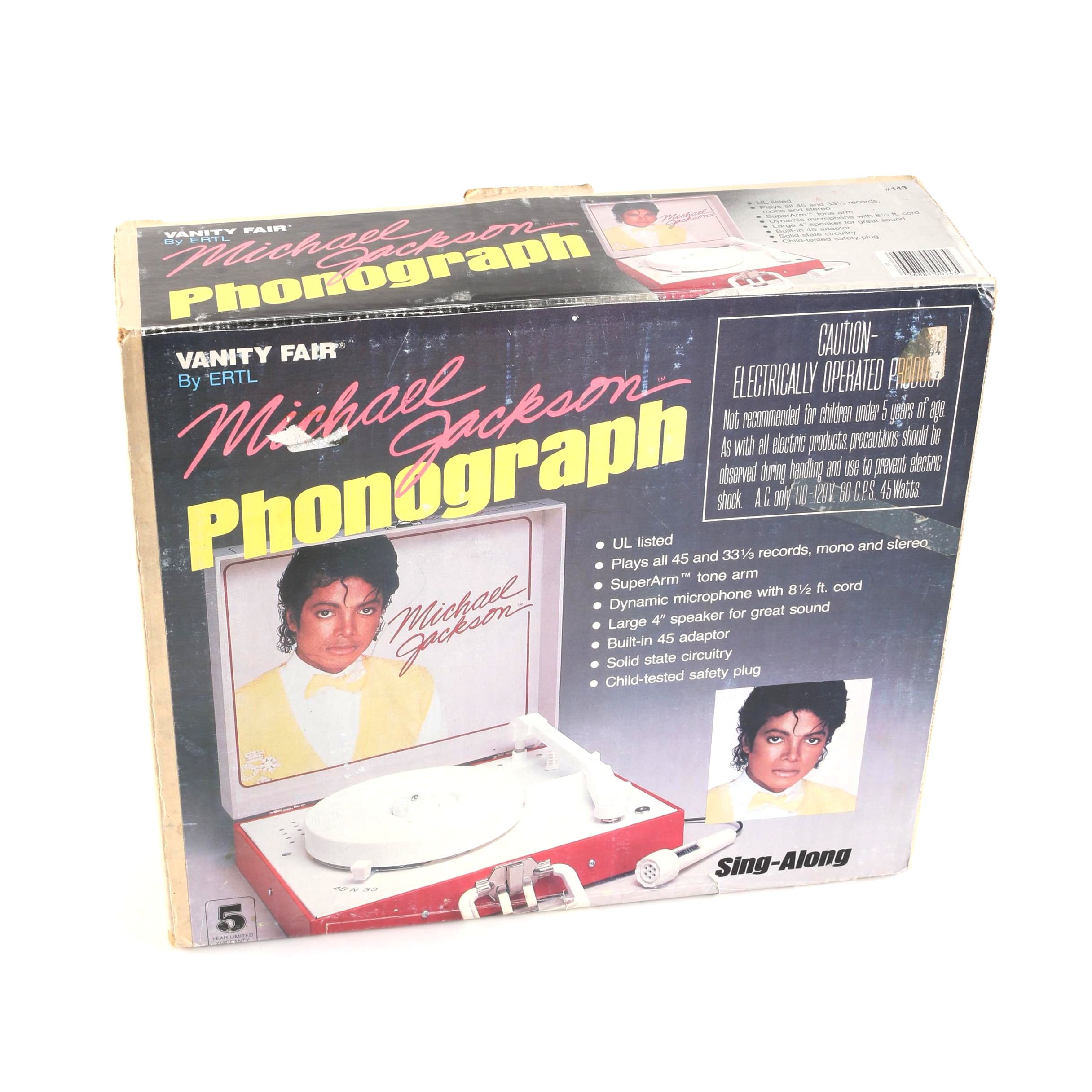 Vintage Vanity Fair Michael Jackson Phonograph