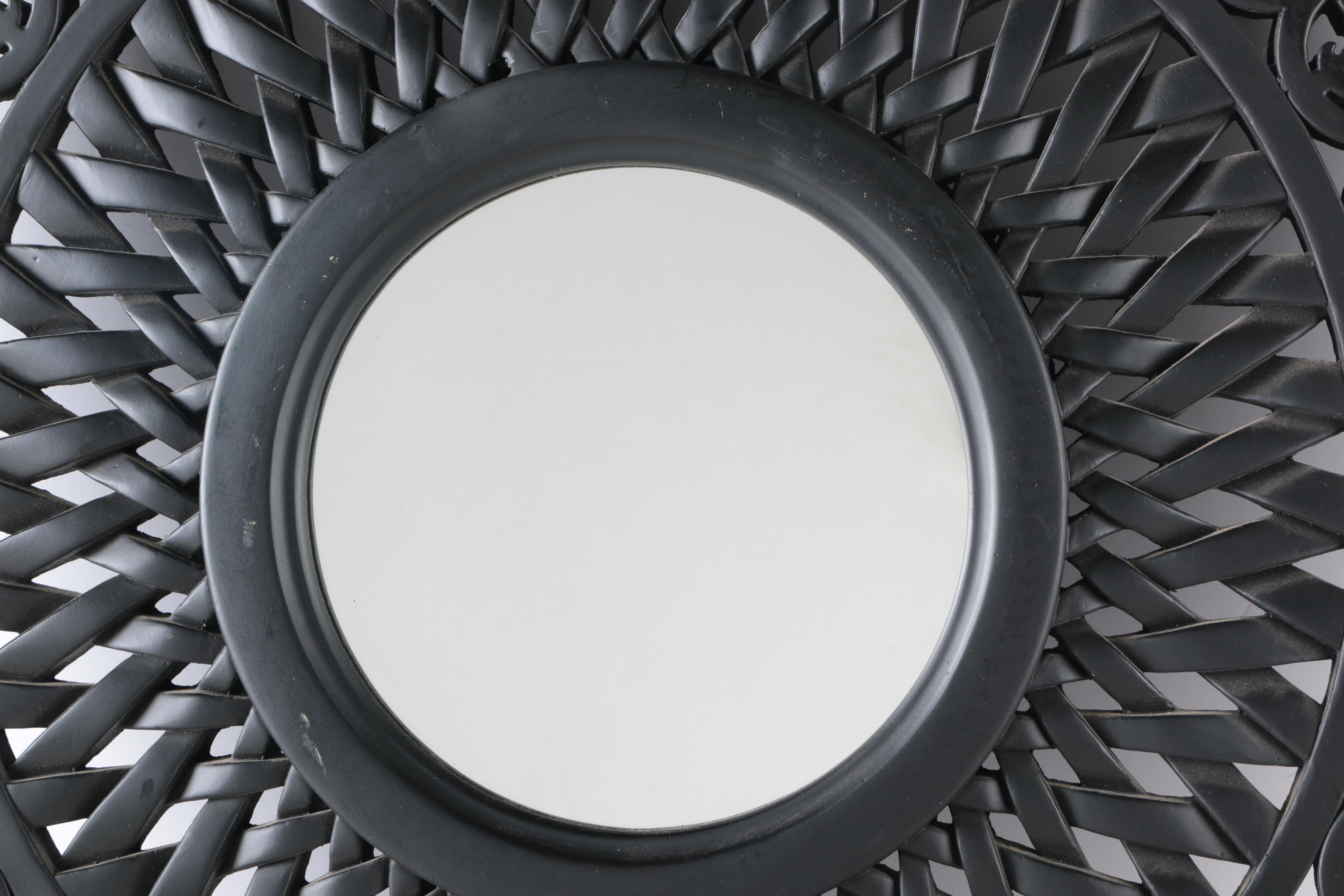 Round Black Wall Mirror