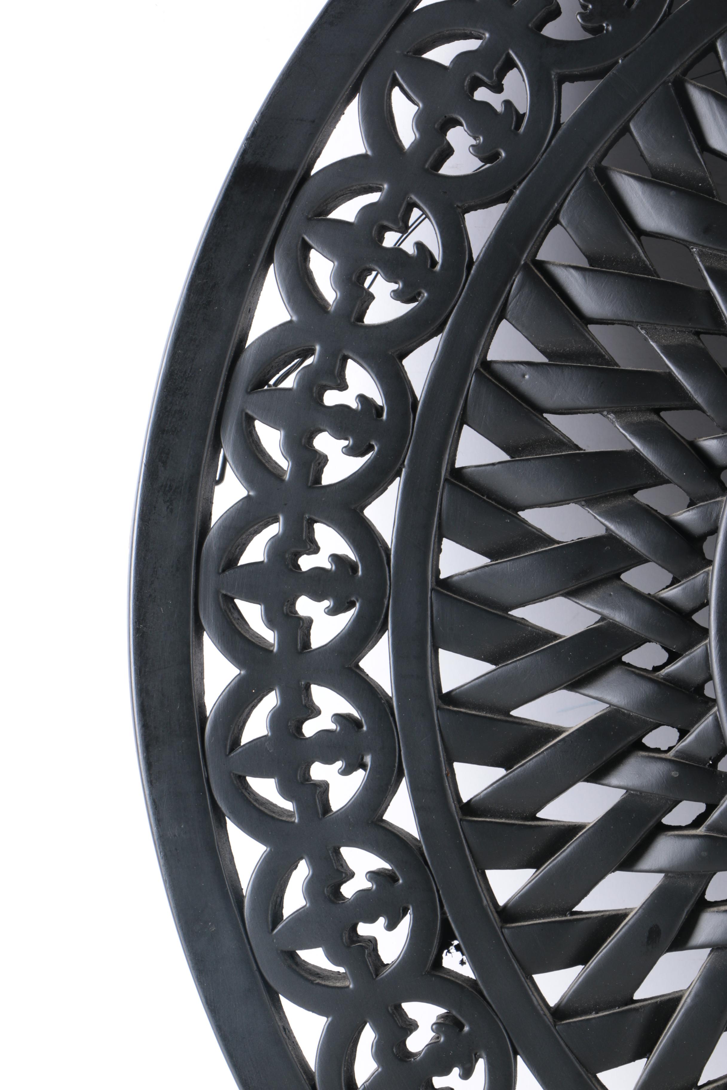 Round Black Wall Mirror