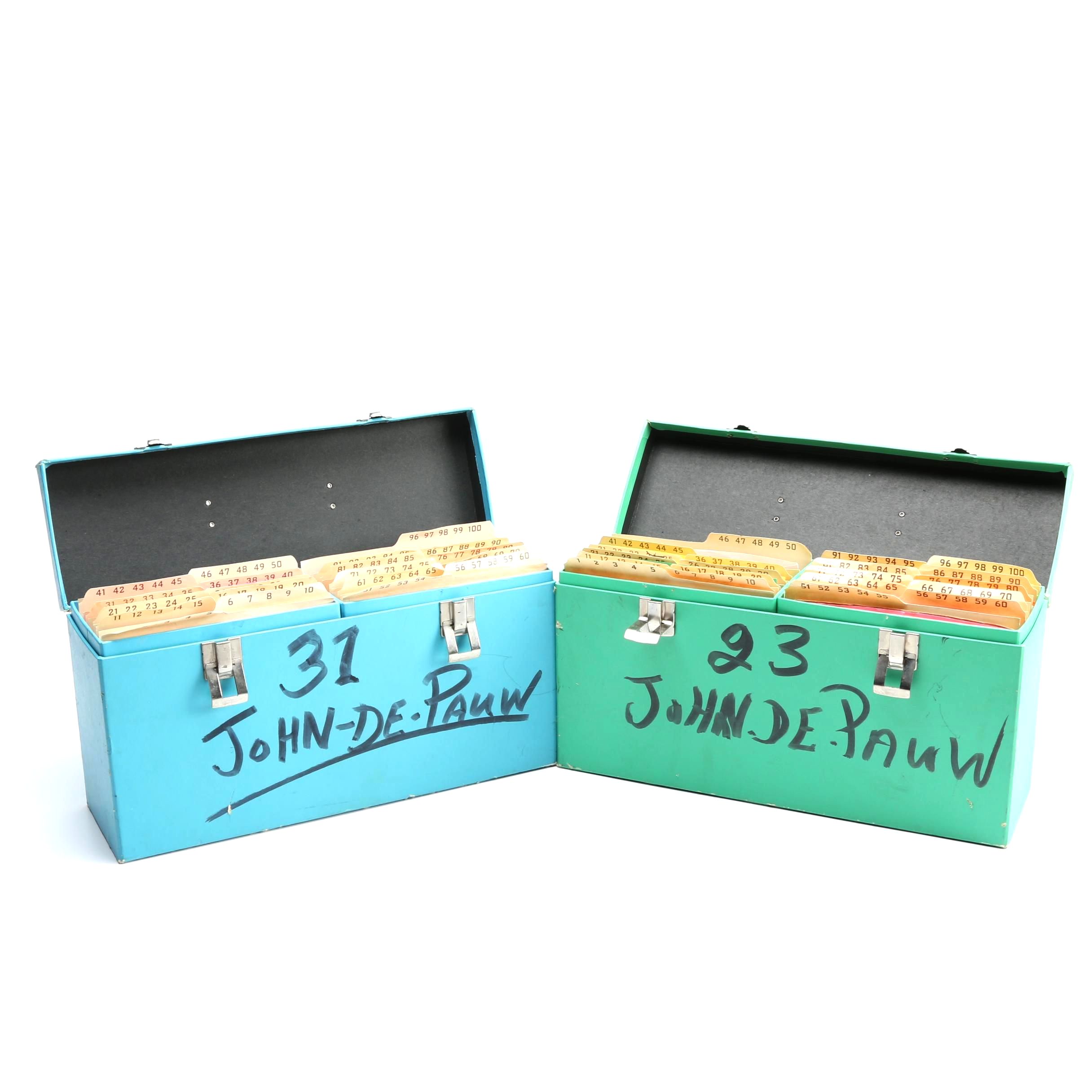 Vintage 45 RPM Carrying Cases With Records