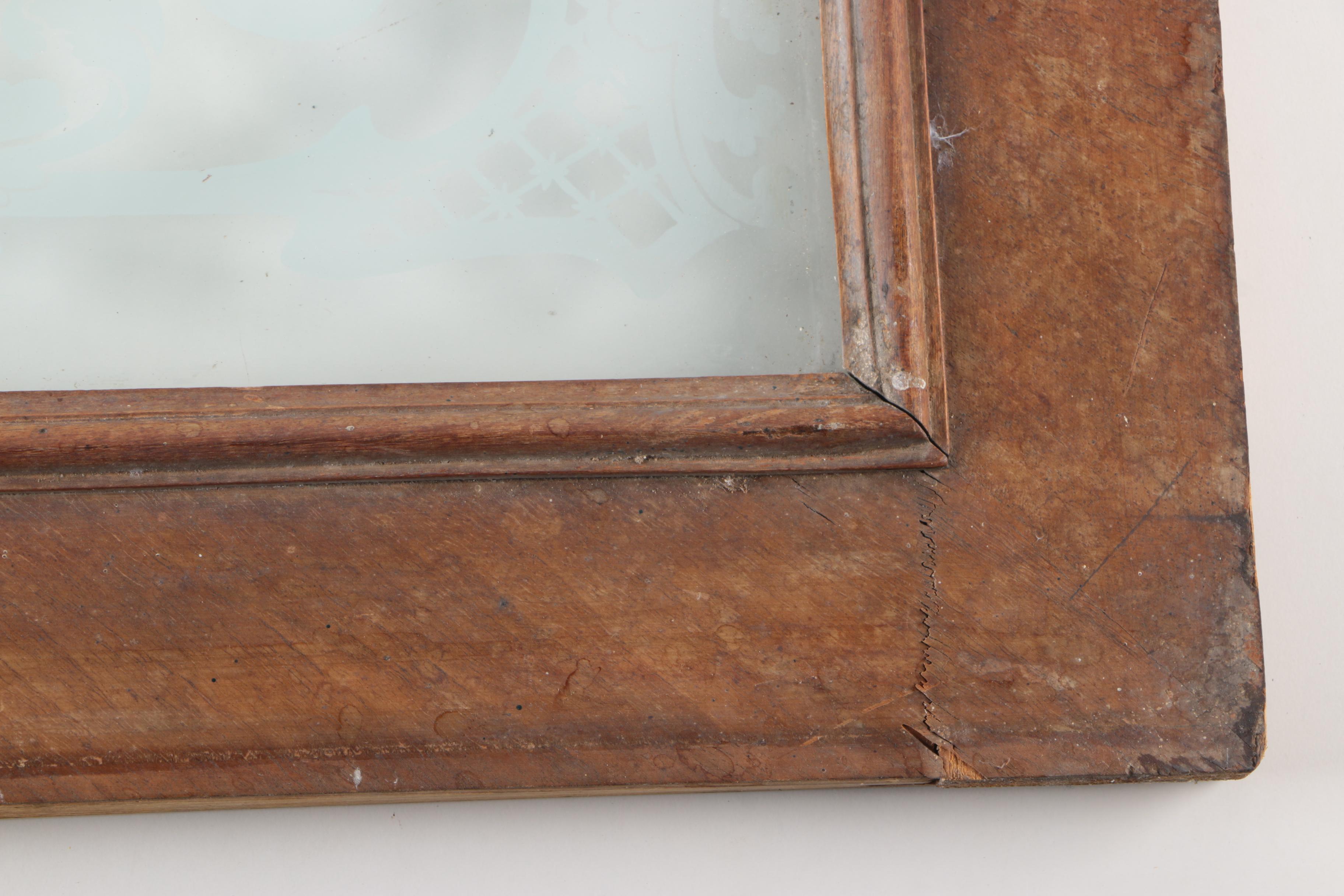 Glass Window With Painted Fish Design