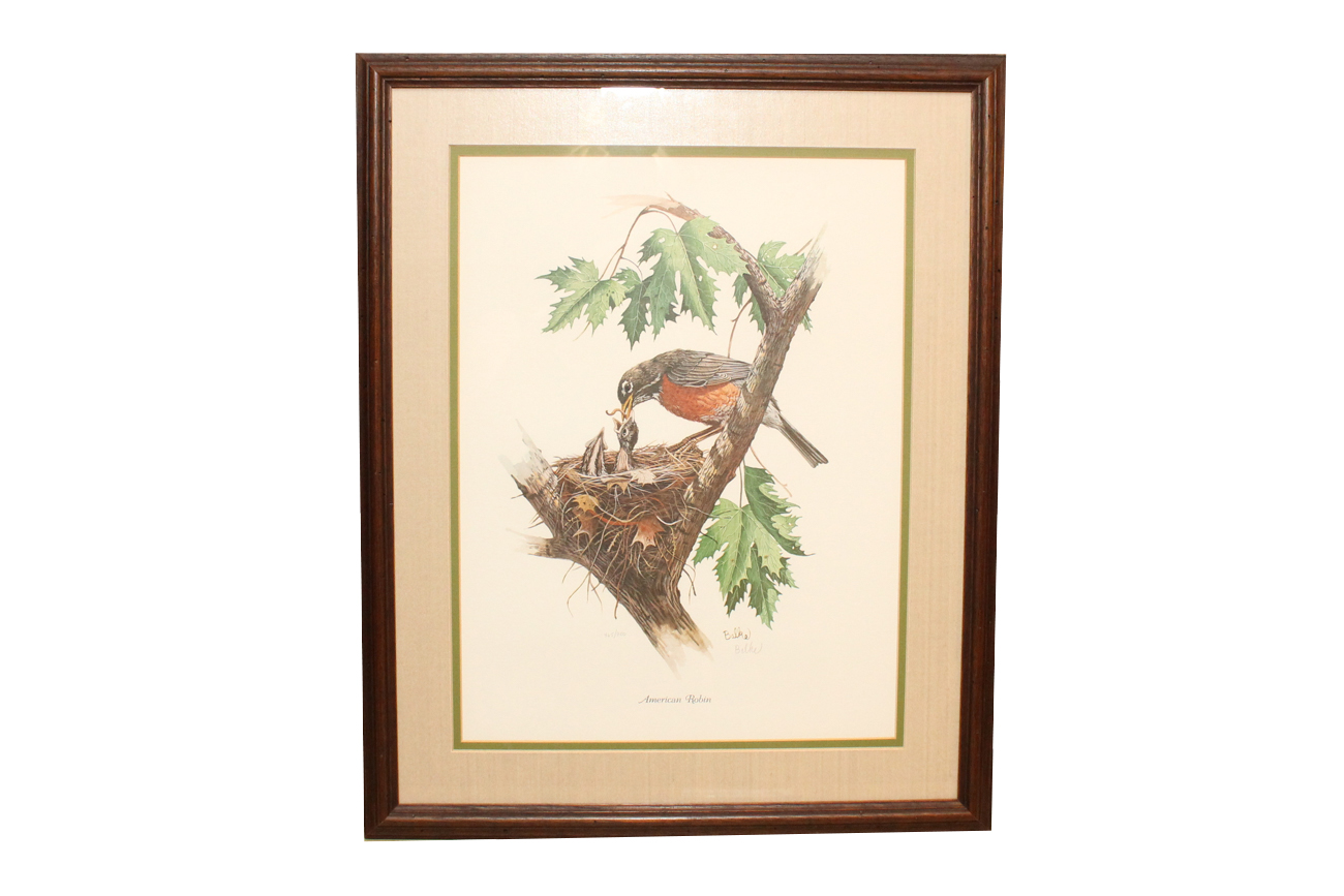 Don Balke Limited Edition Offset Lithograph "American Robin"