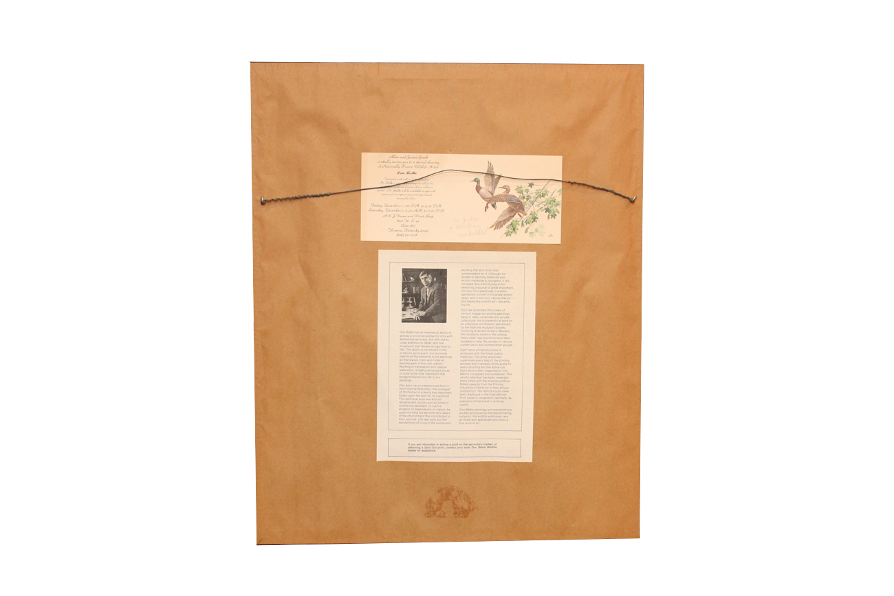 Don Balke Limited Edition Offset Lithograph "American Robin"