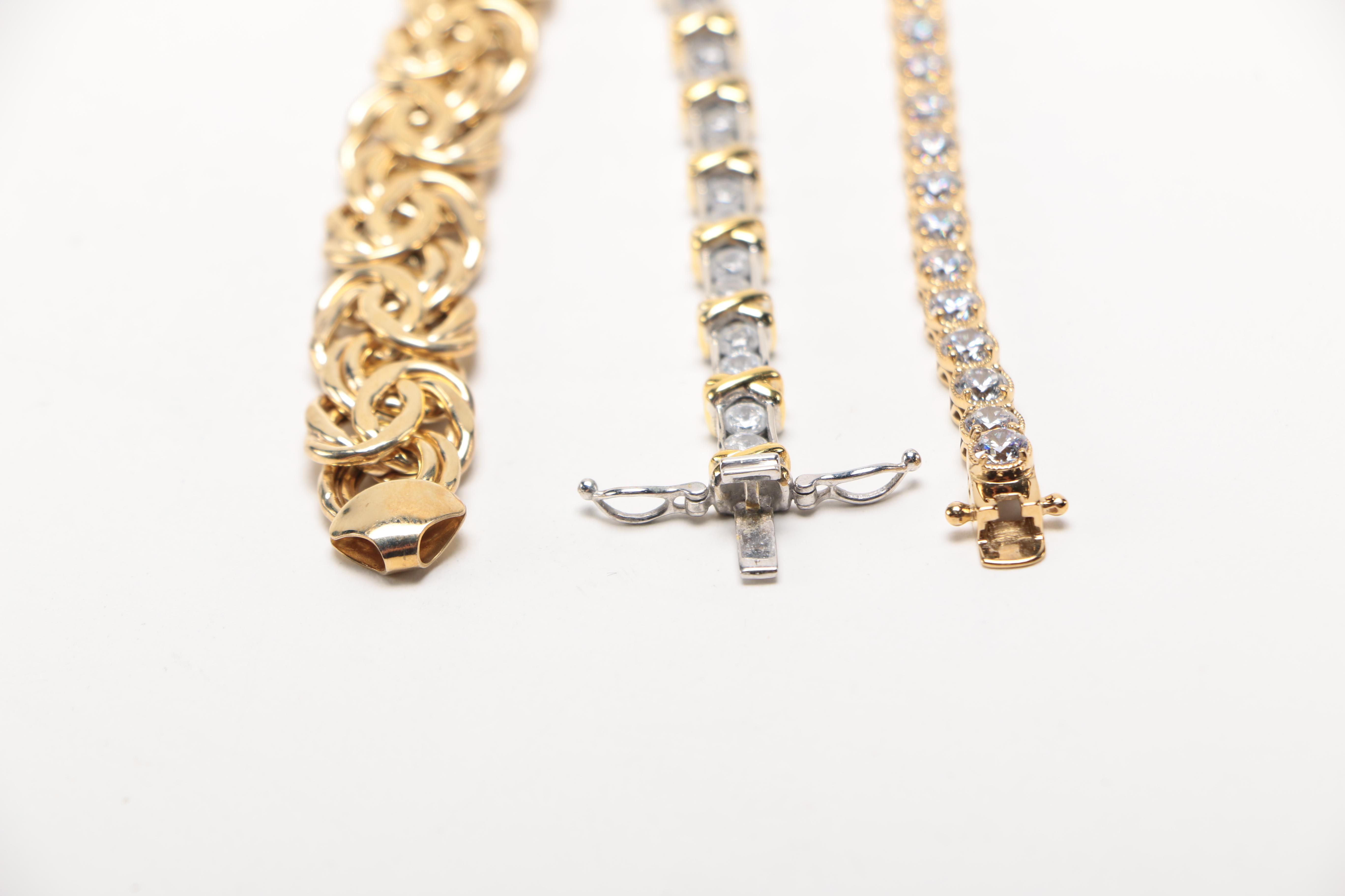 Sterling Silver Jewelry With Citrine and Cubic Zirconia