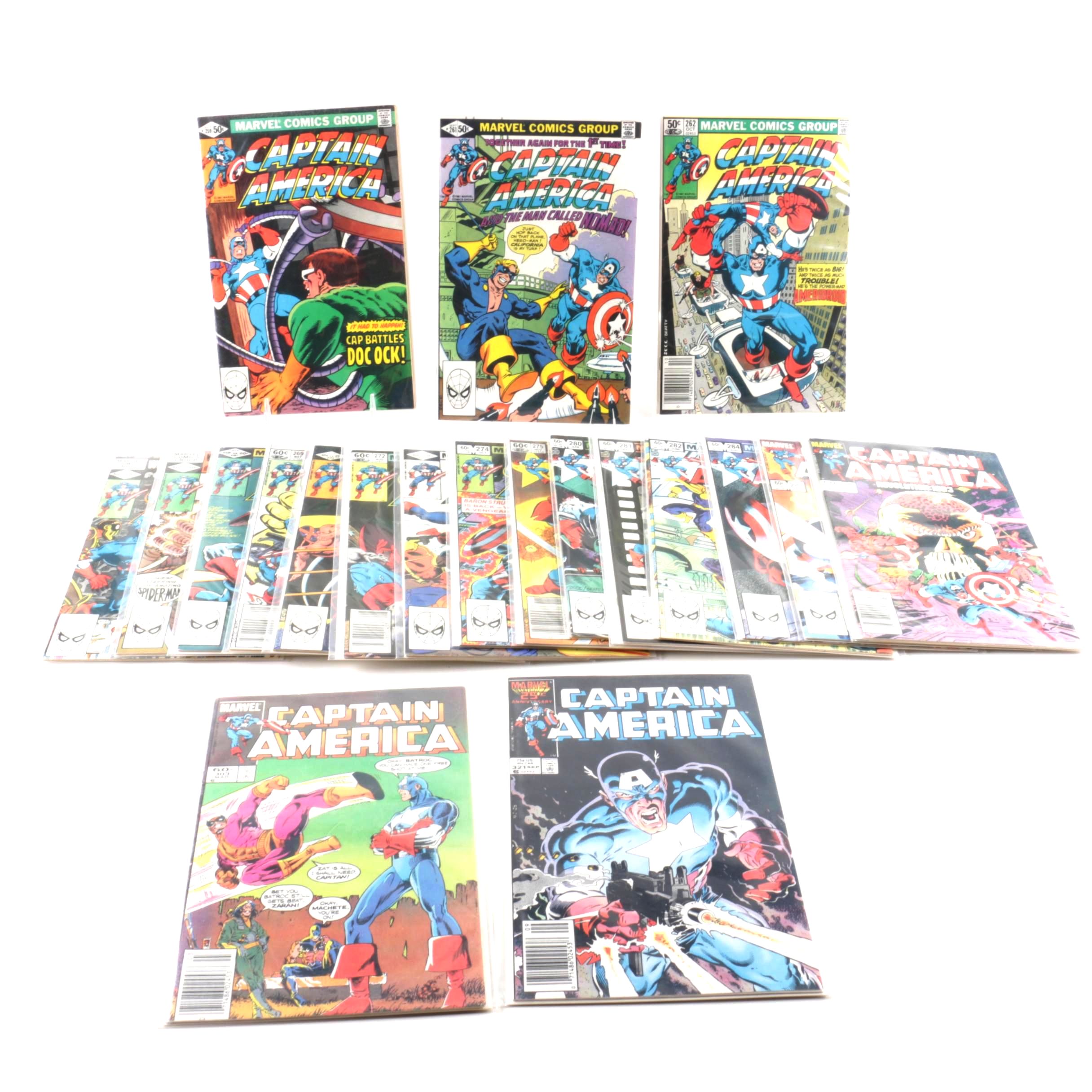 Bronze and Modern Age Marvel Comics First Series "Captain America" Comic Books