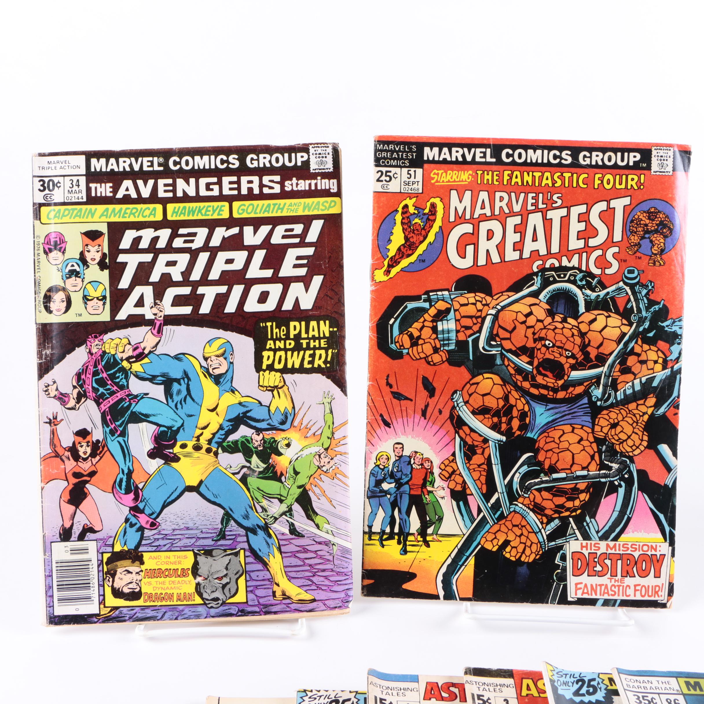 Bronze Age Comics Featuring First "Astonishing Tales" and "Human Torch" Series Issues