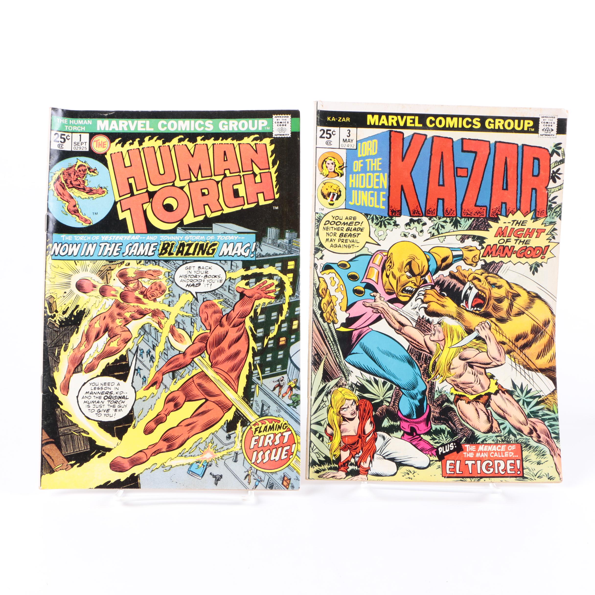 Bronze Age Comics Featuring First "Astonishing Tales" and "Human Torch" Series Issues