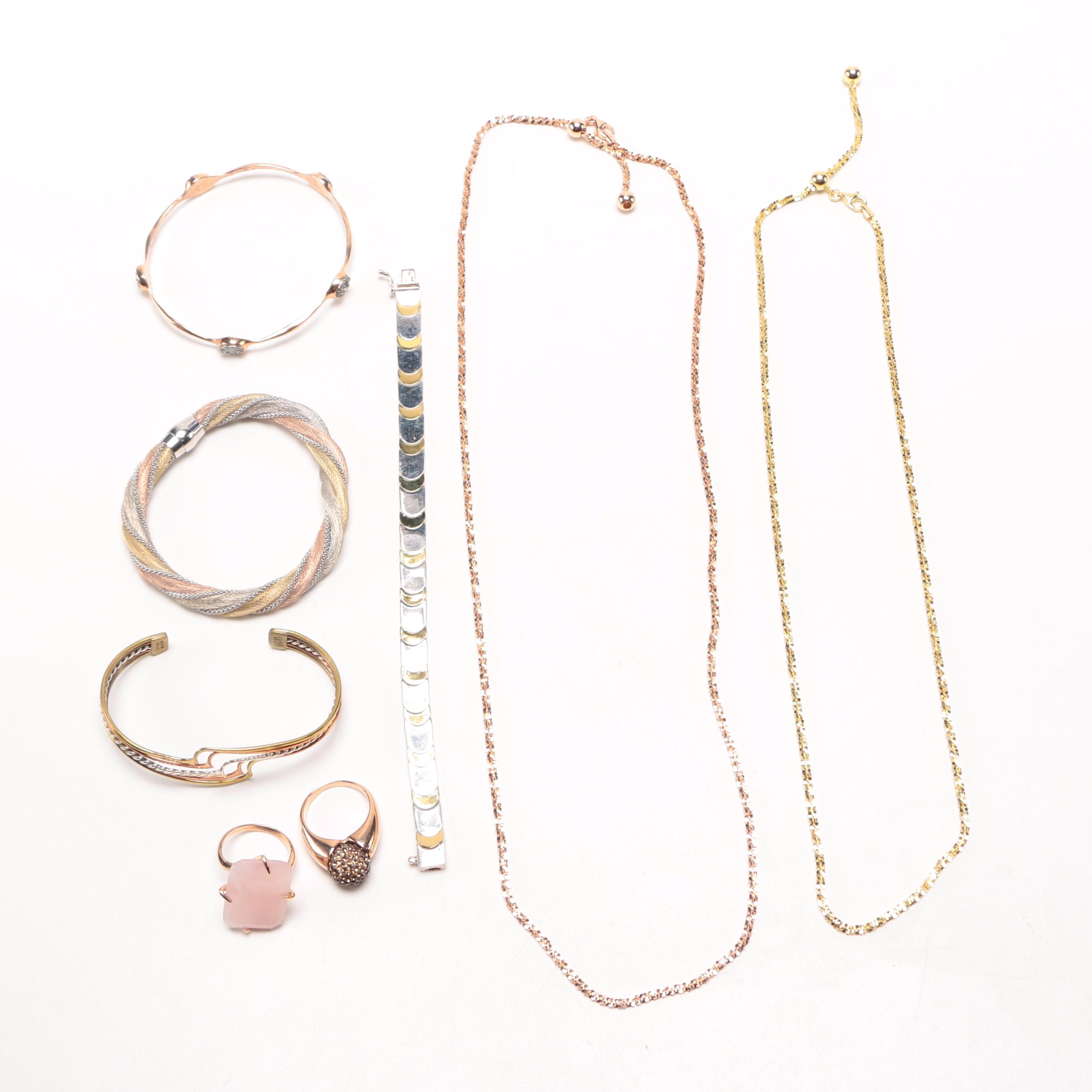 Milor Gold and Brass Tone Sterling Silver Jewelry Assortment